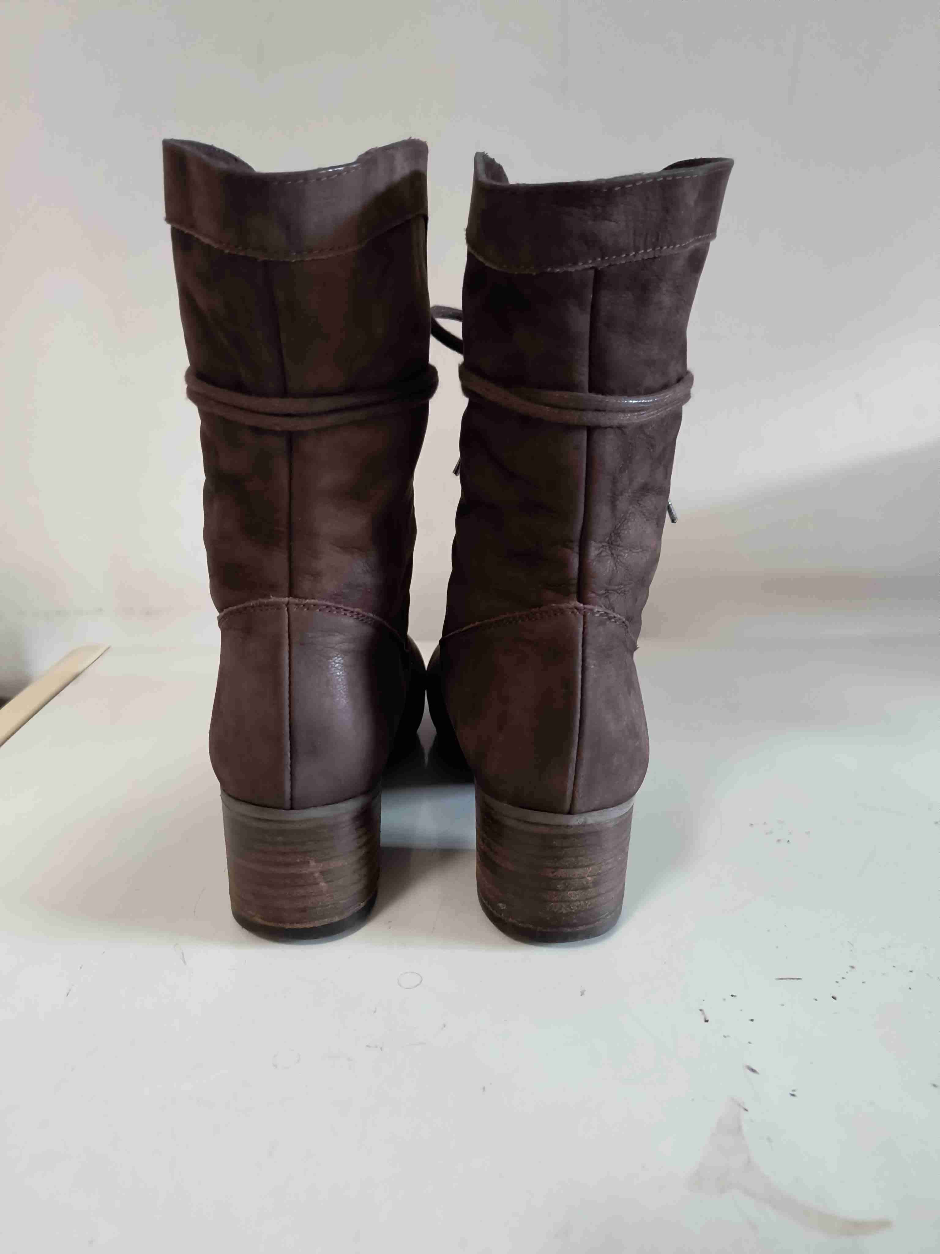 Botines de cuero marrón - miniatura 2