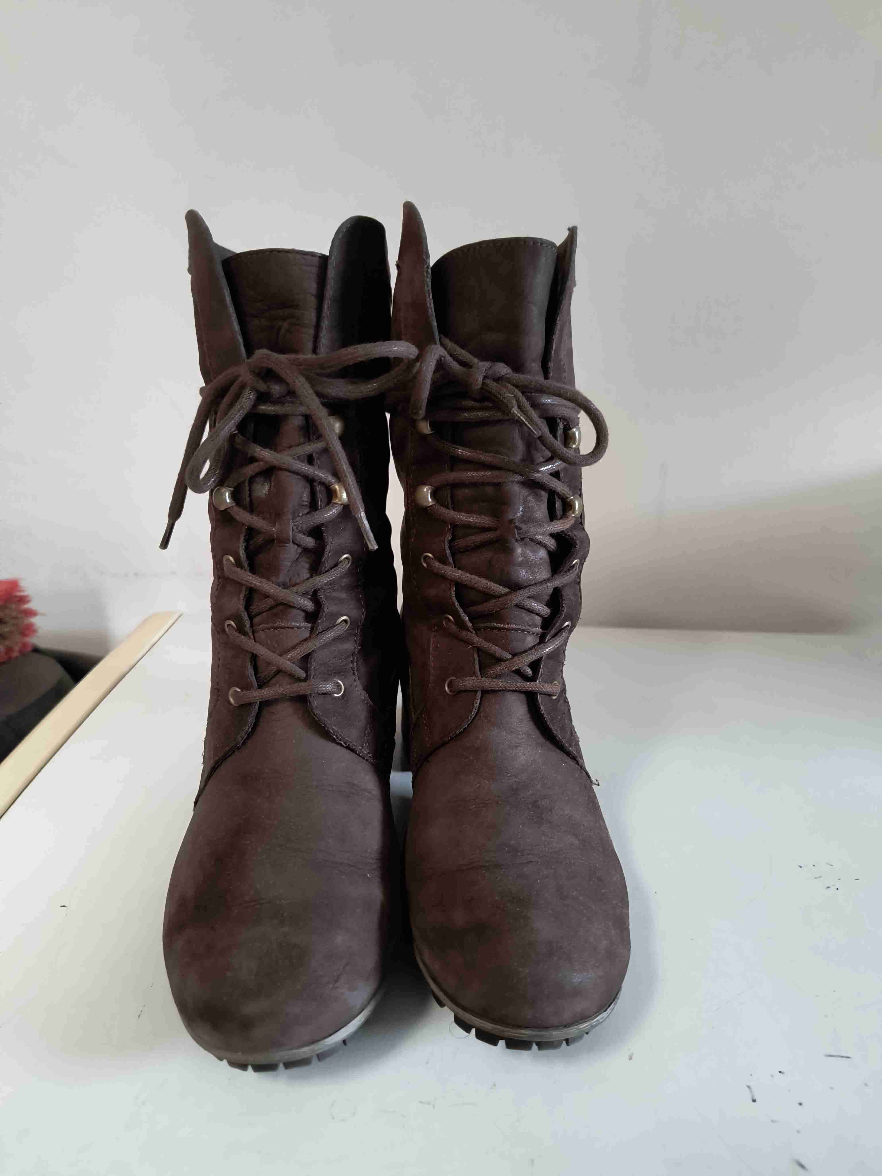 Botines de cuero marrón - miniatura 3