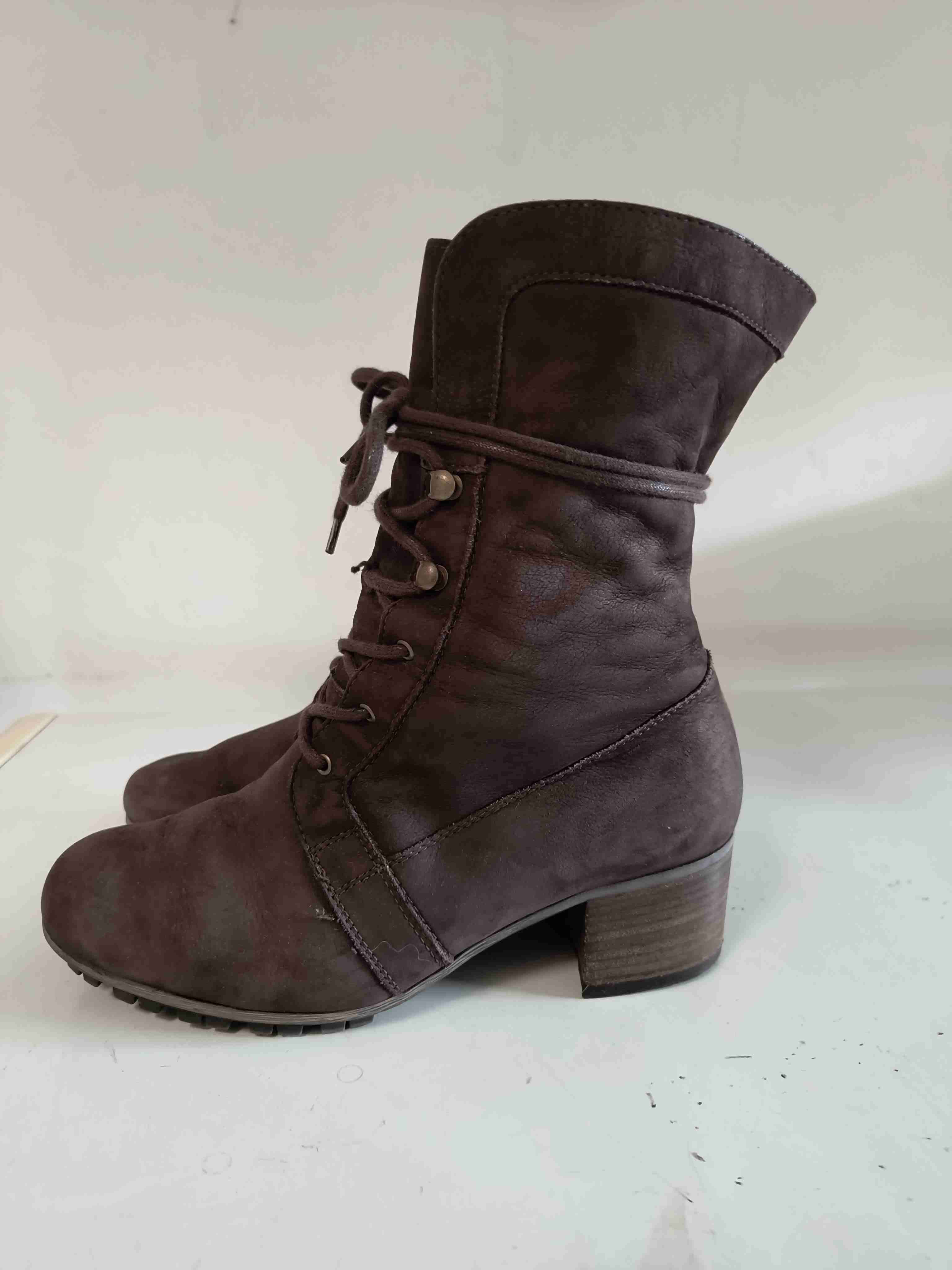 Botines de cuero marrón - miniatura 4