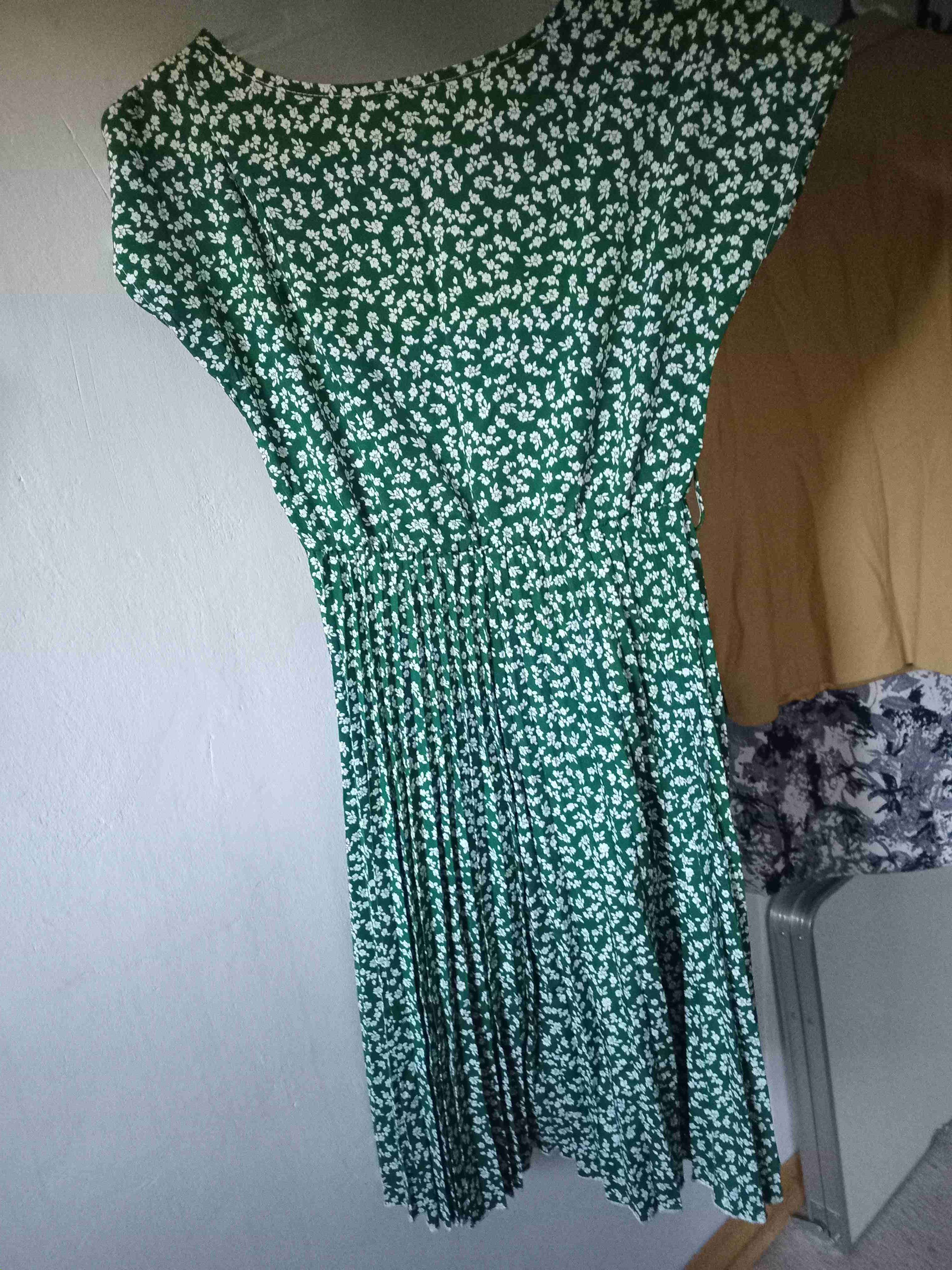 Vestido verde estampado floral