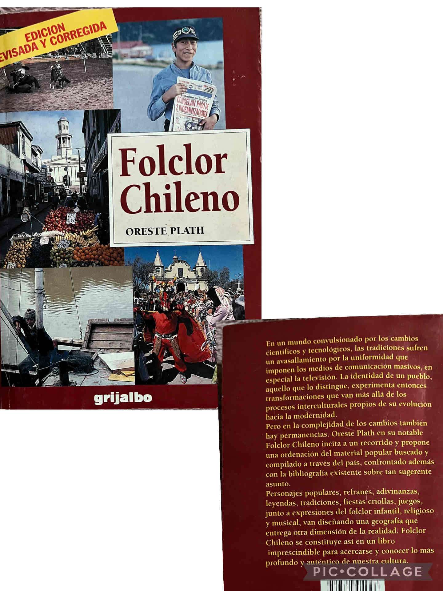 Libro Folclor Chileno de Oreste Plath