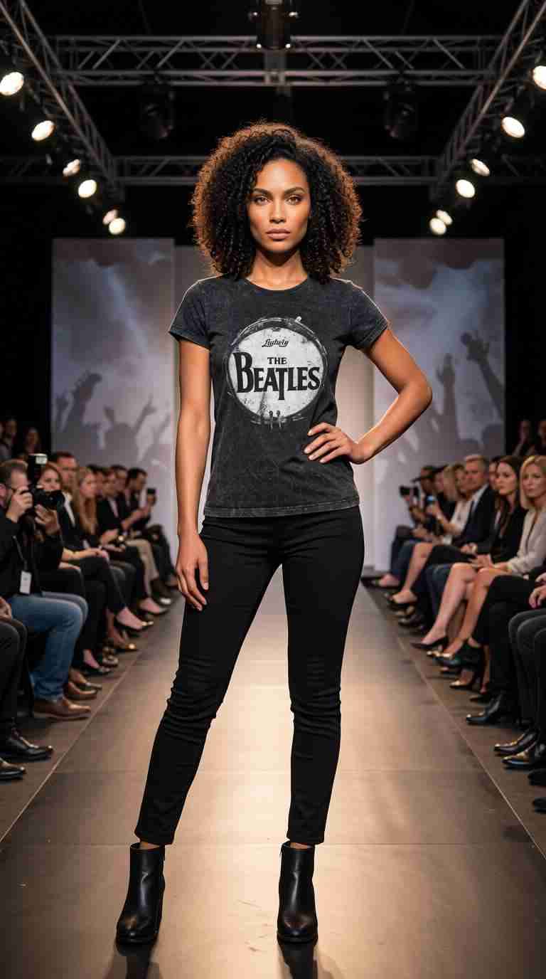 Polera The Beatles negra