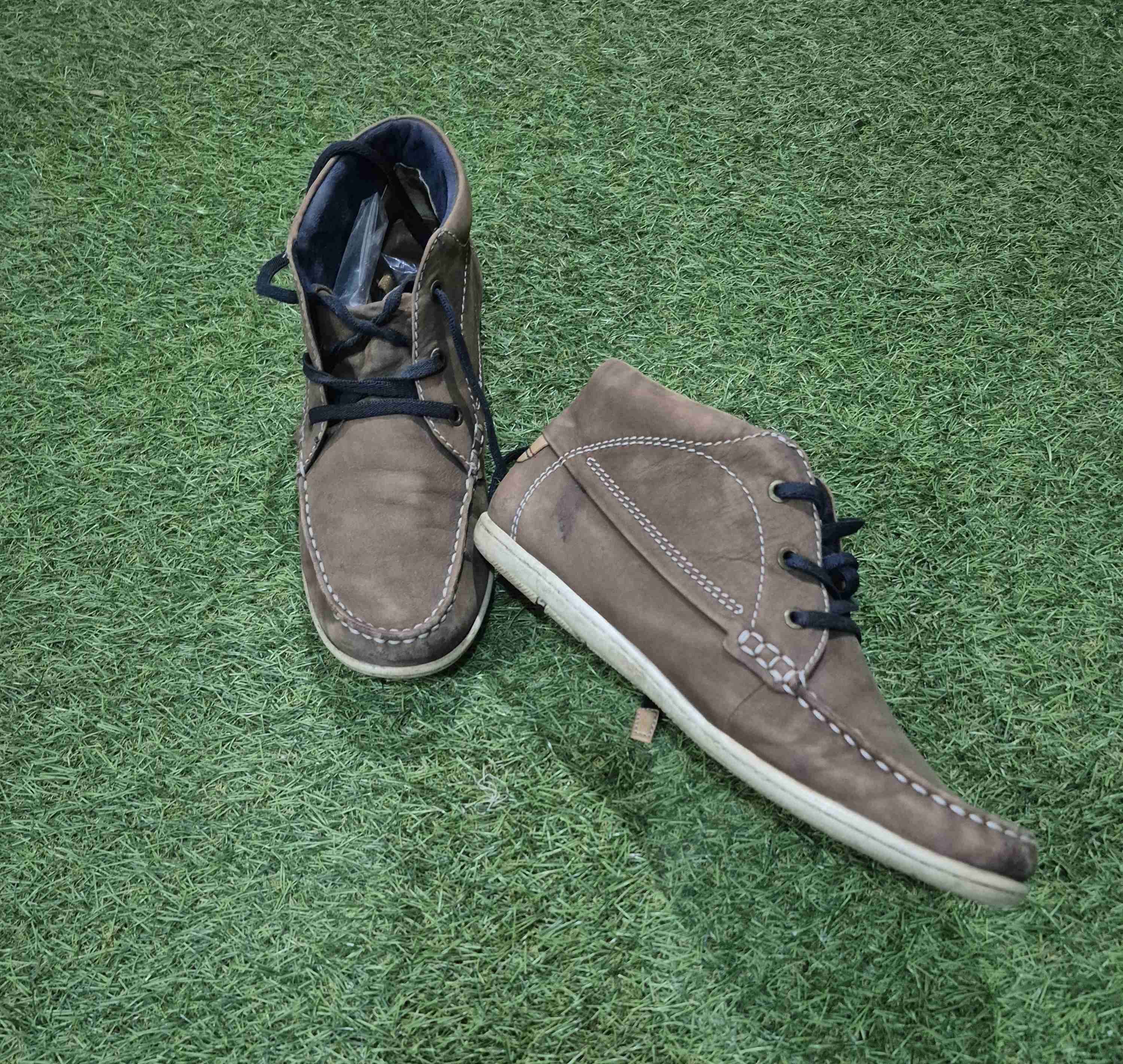 Botines casuales marrones cuero 100%