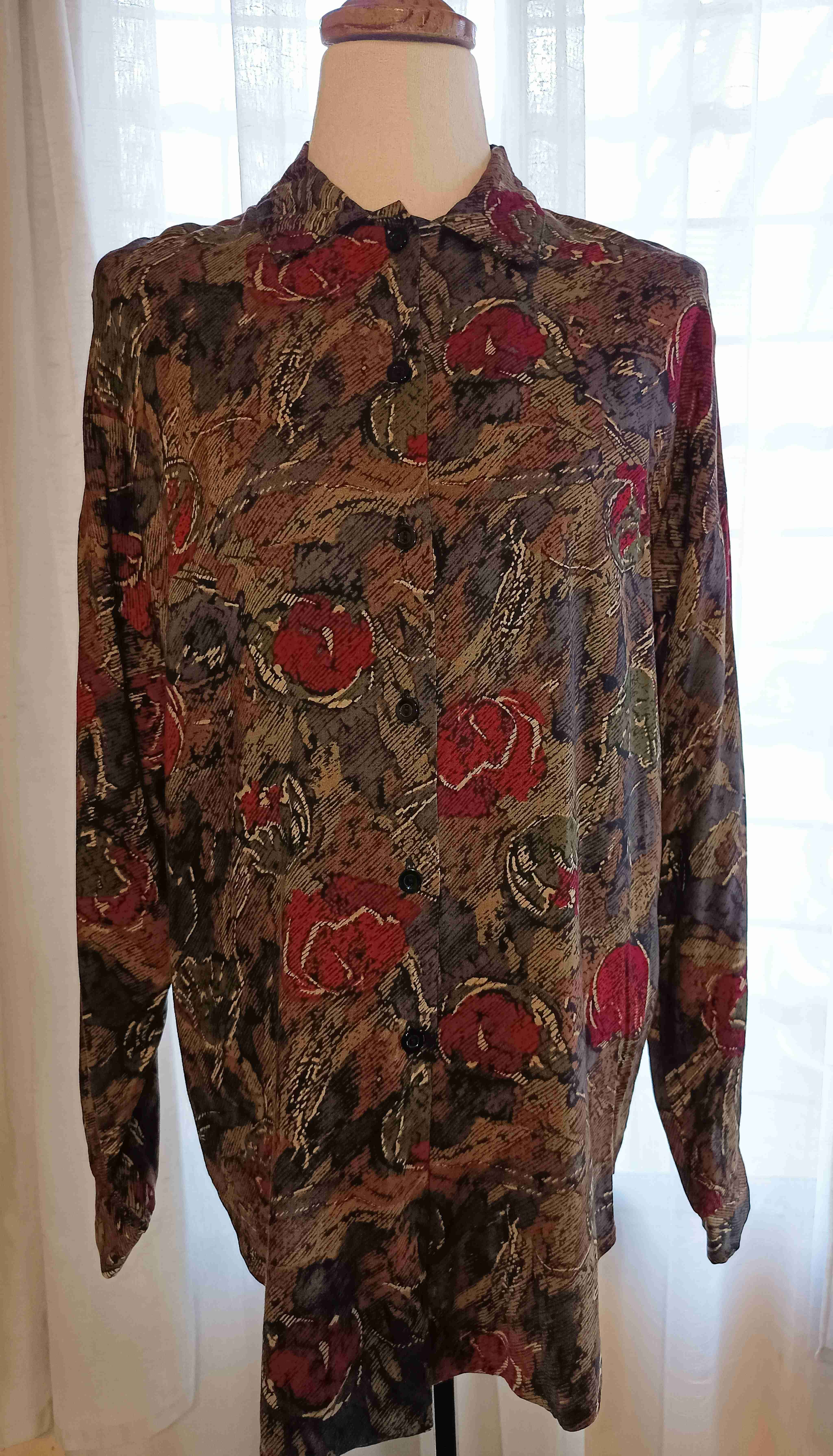 Blusa vintage de estampado floral