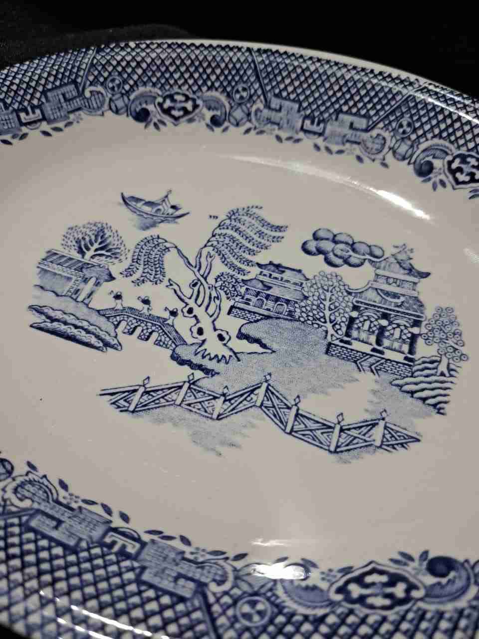 Plato decorativo vintage azul - miniatura 2
