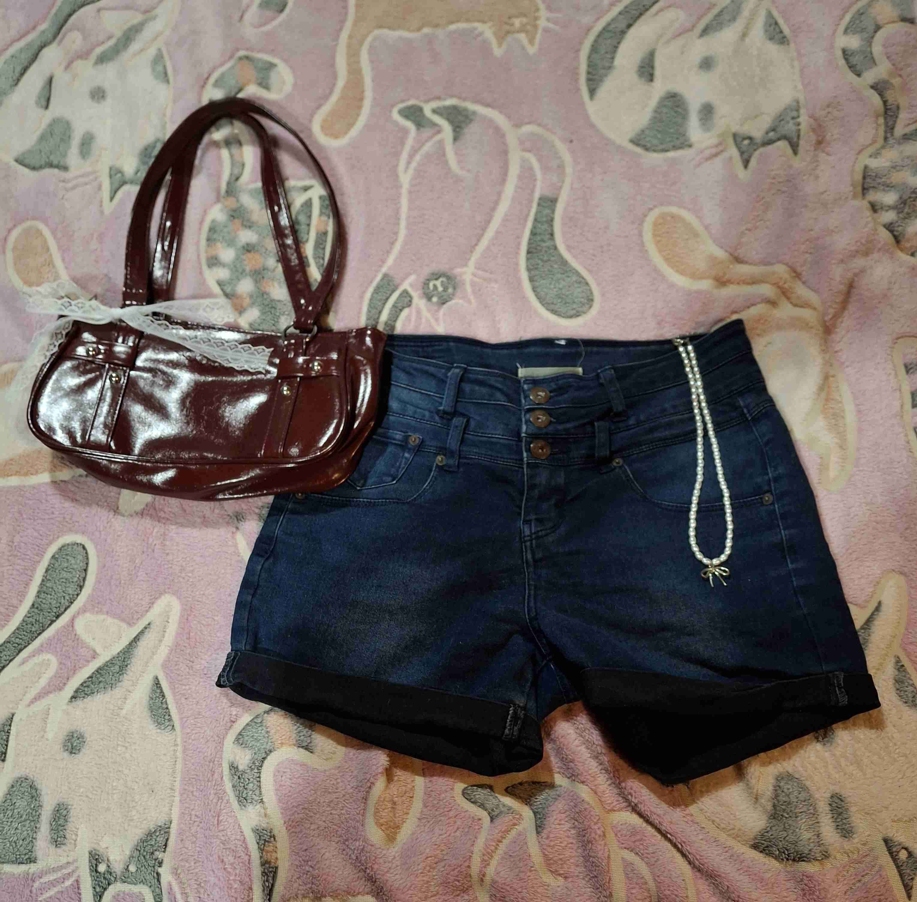 Shorts de mezclilla azul oscuro