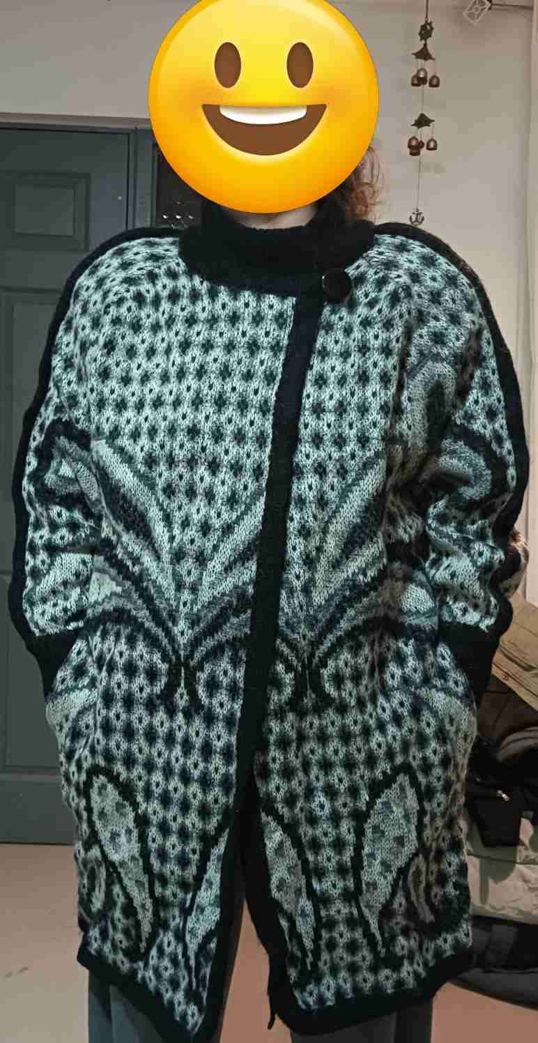 Cárdigan largo étnico