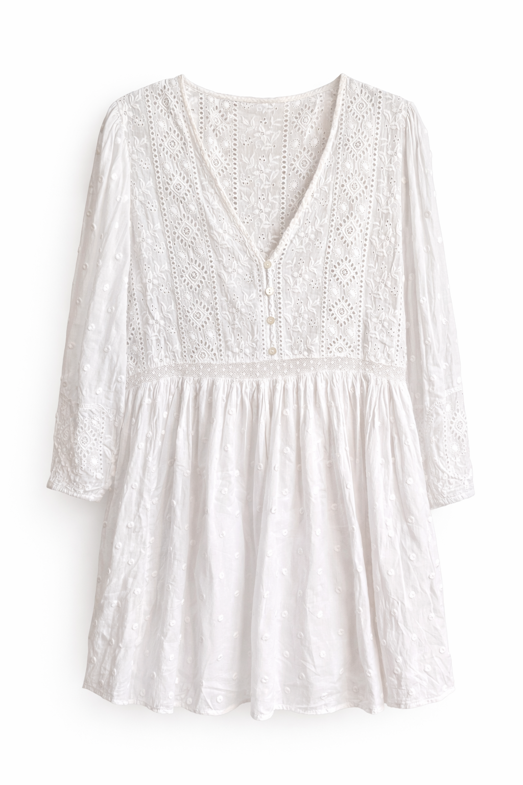 Vestido blanco bordado