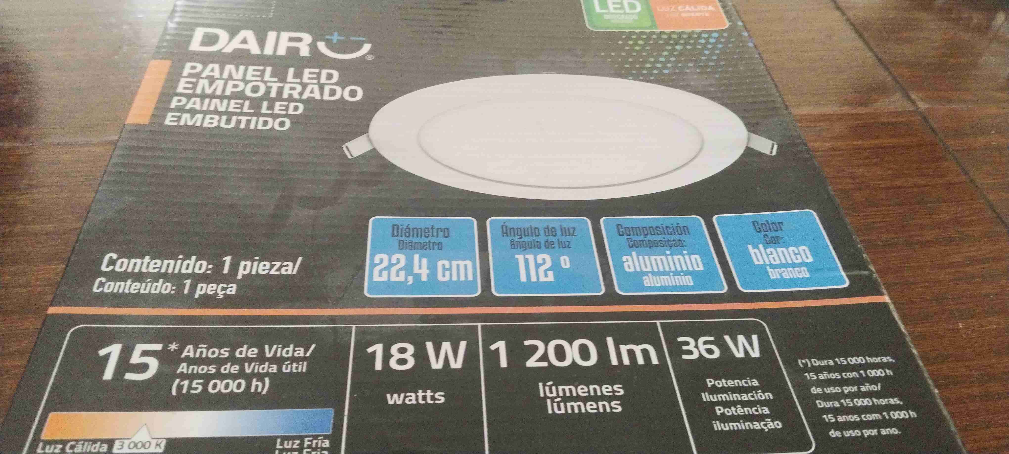 Panel LED empotrado Dairo blanco