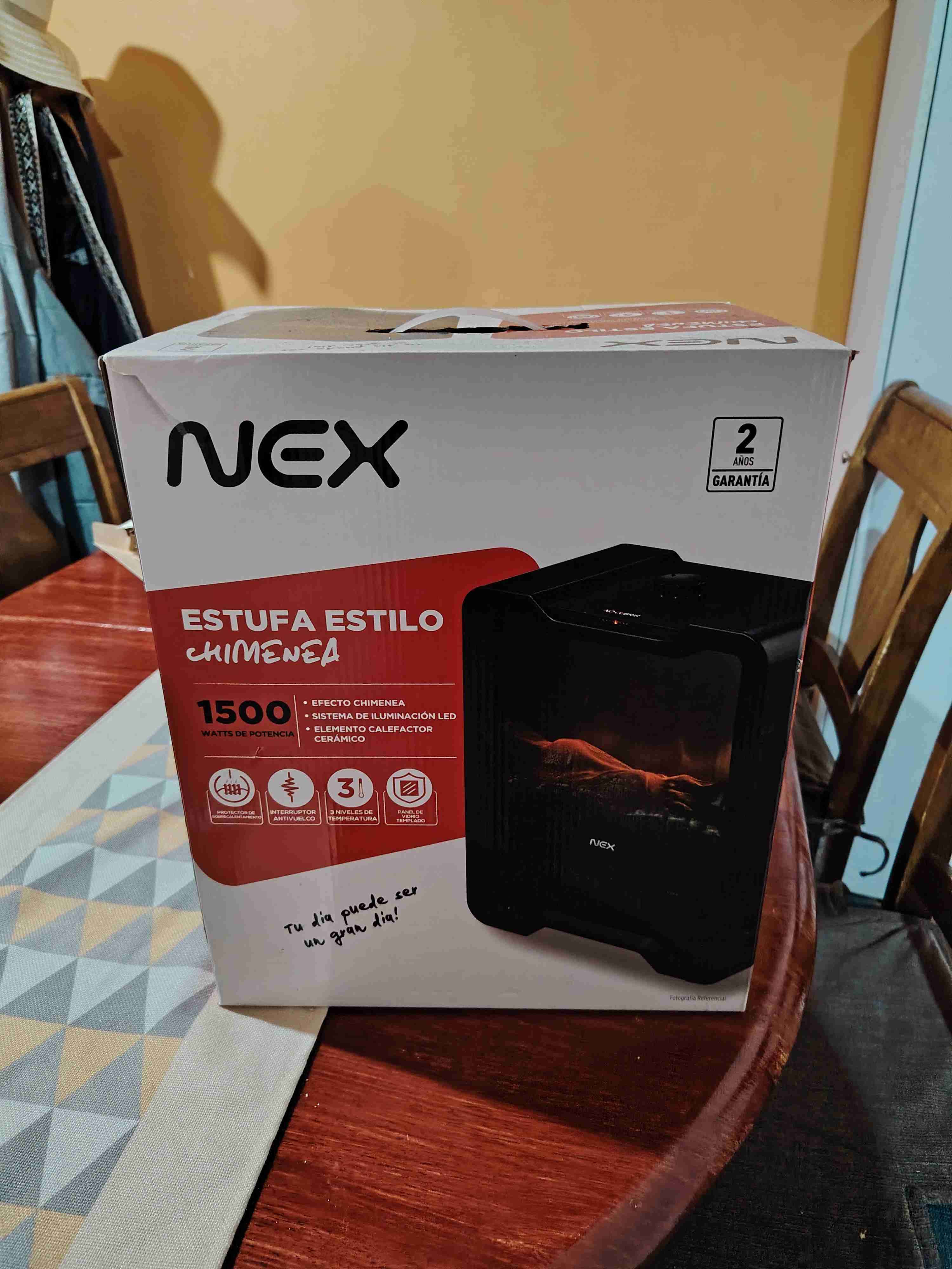 Estufa Nex chimenea 1500W