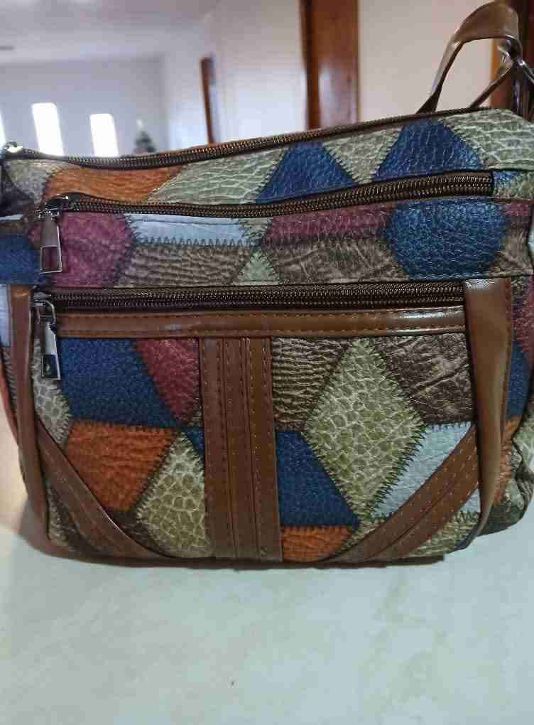Bolso de patchwork colorido