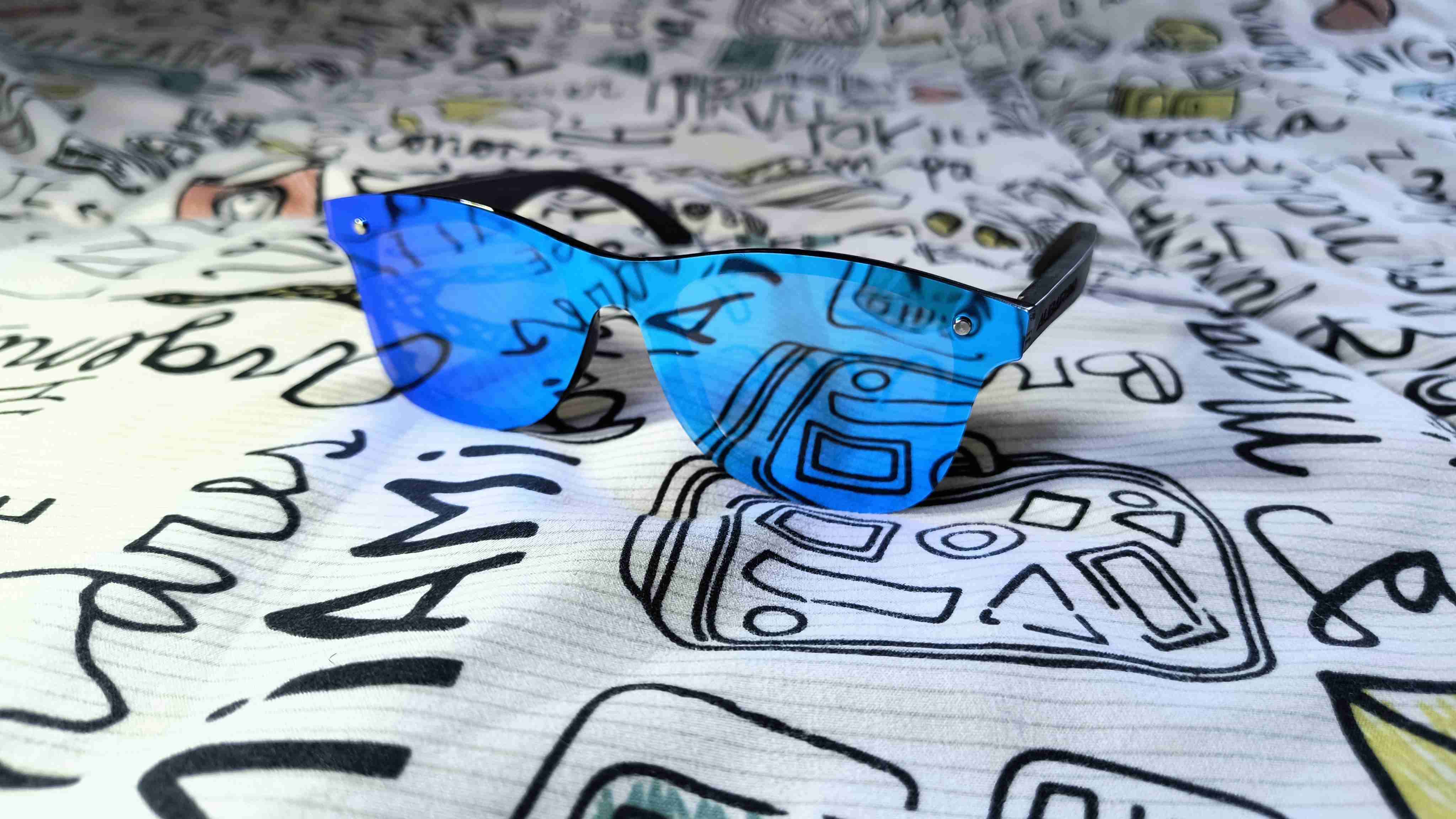 Lentes de sol azules espejado polarizado UV400