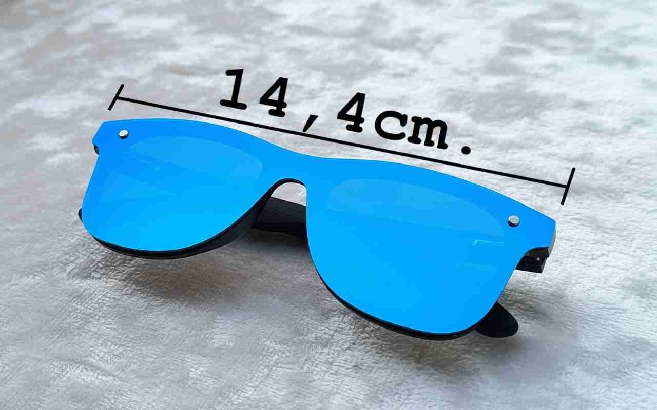 Lentes de sol azules espejado polarizado UV400 - miniatura 5