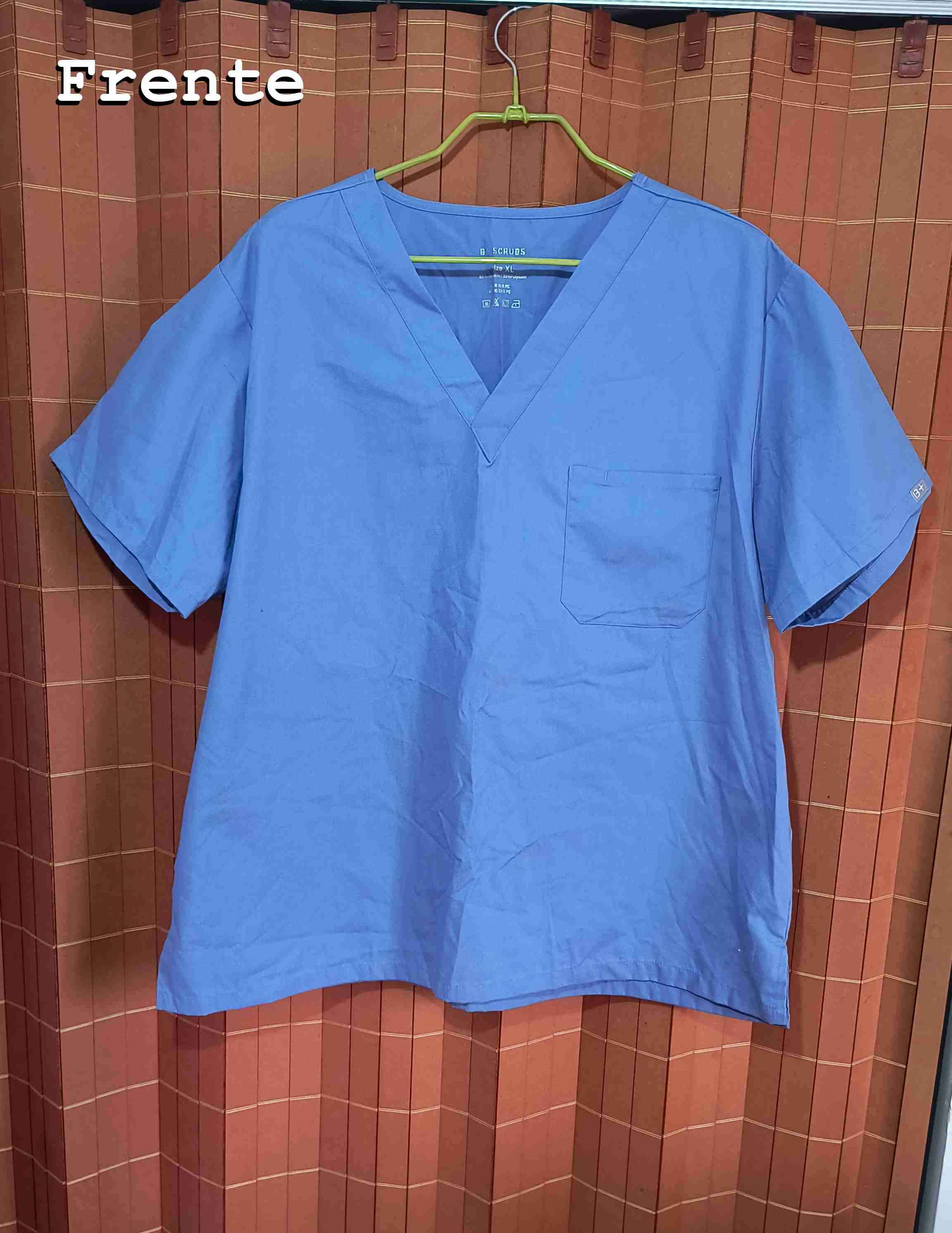 Top clínico celeste XL - miniatura 2