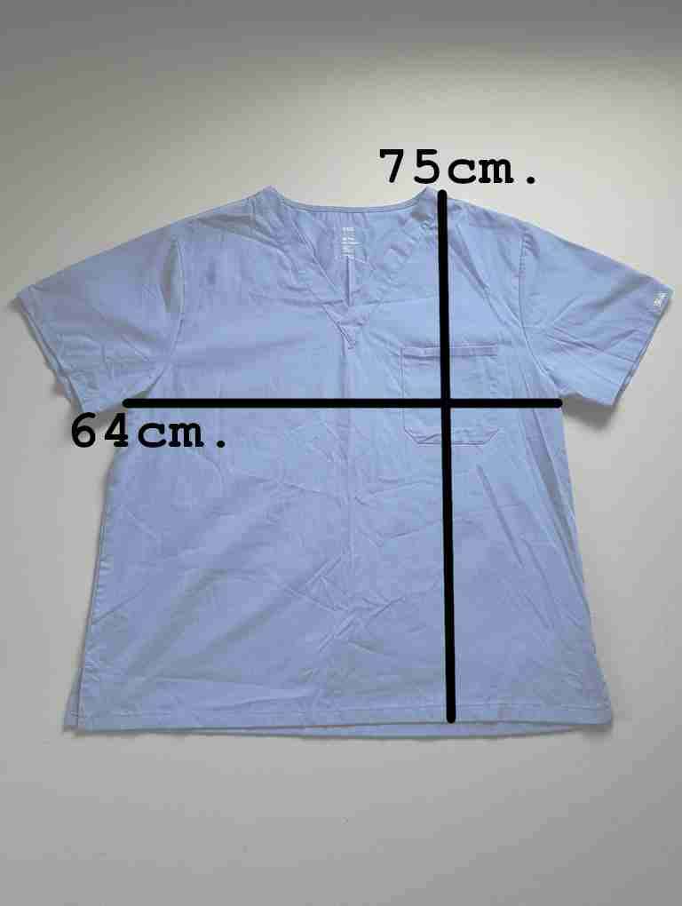 Top clínico celeste XL - miniatura 5