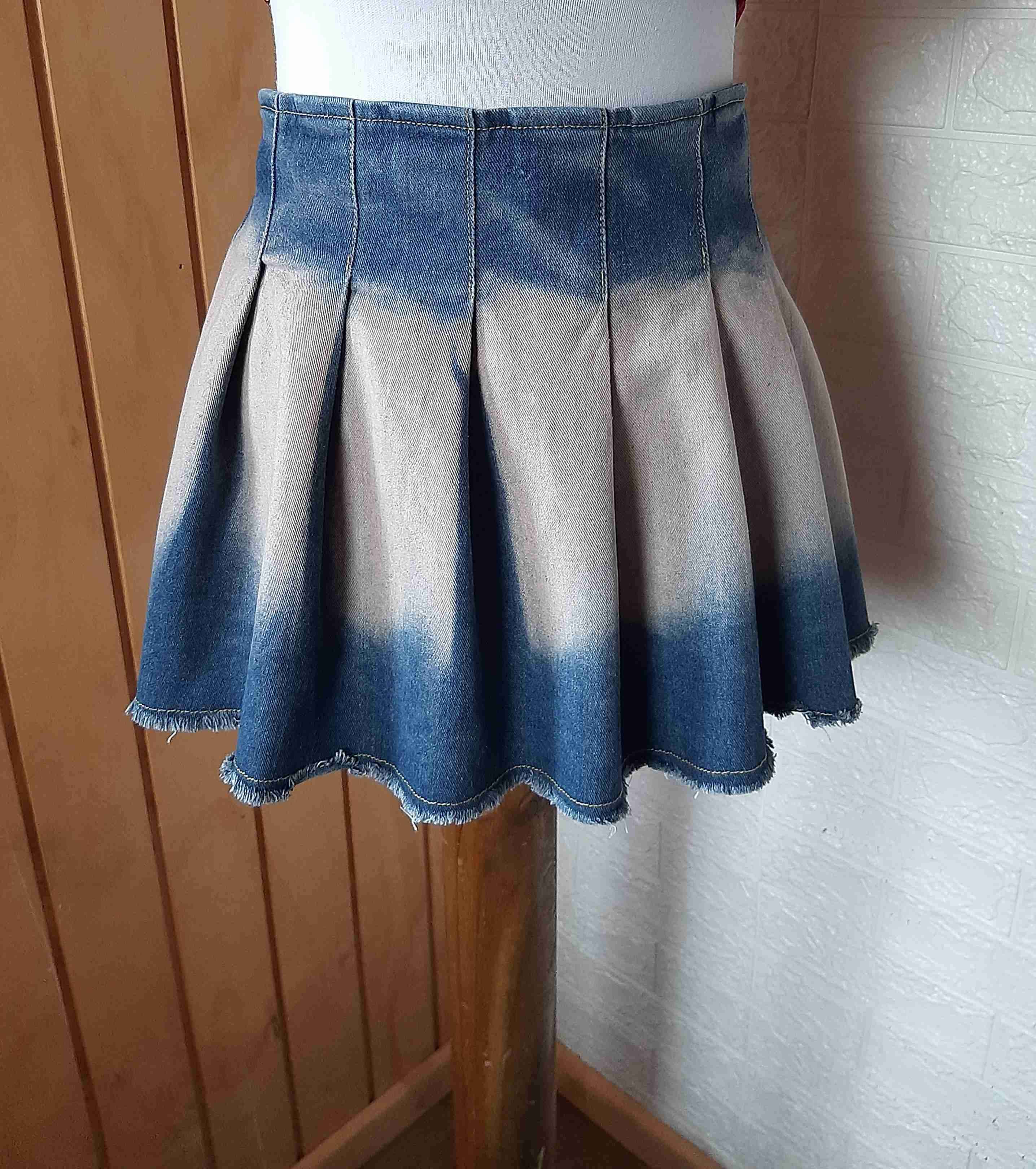 Falda corta denim degradé - miniatura 2