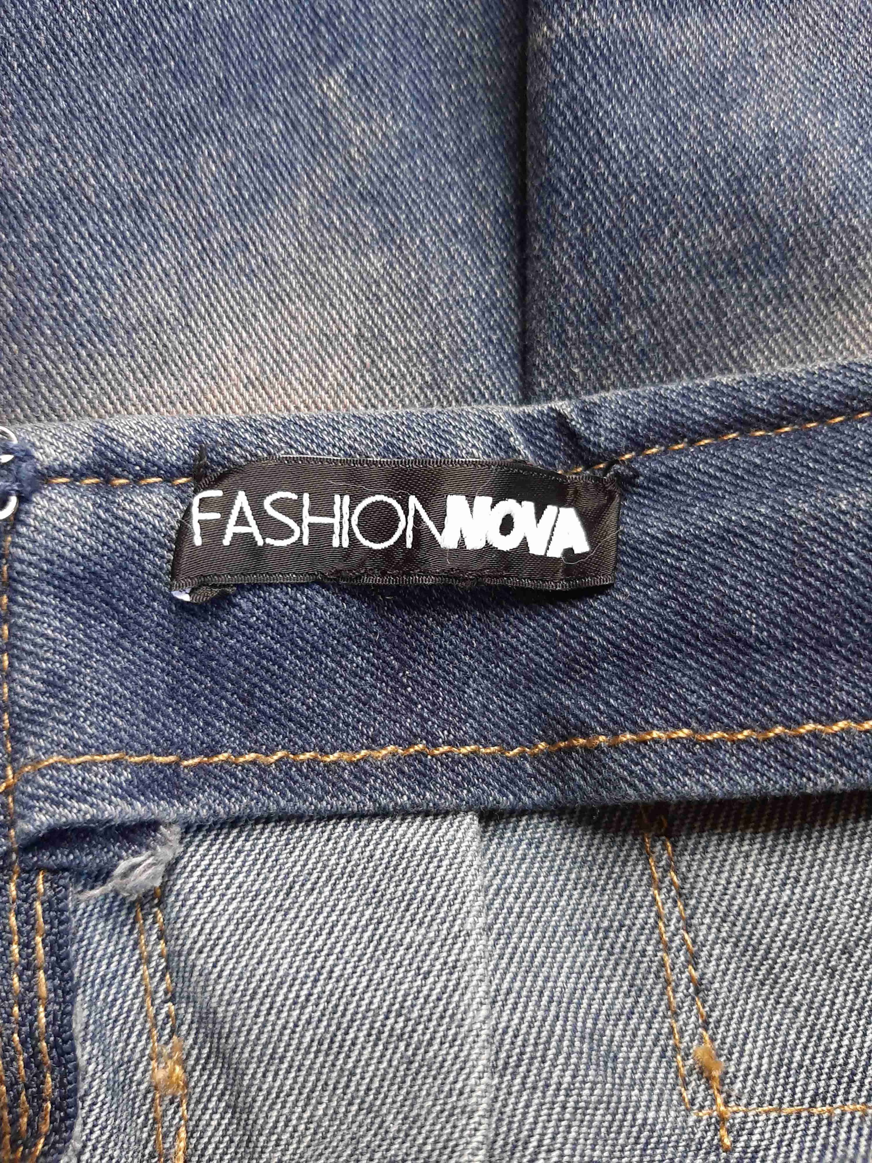 Falda corta denim degradé - miniatura 4