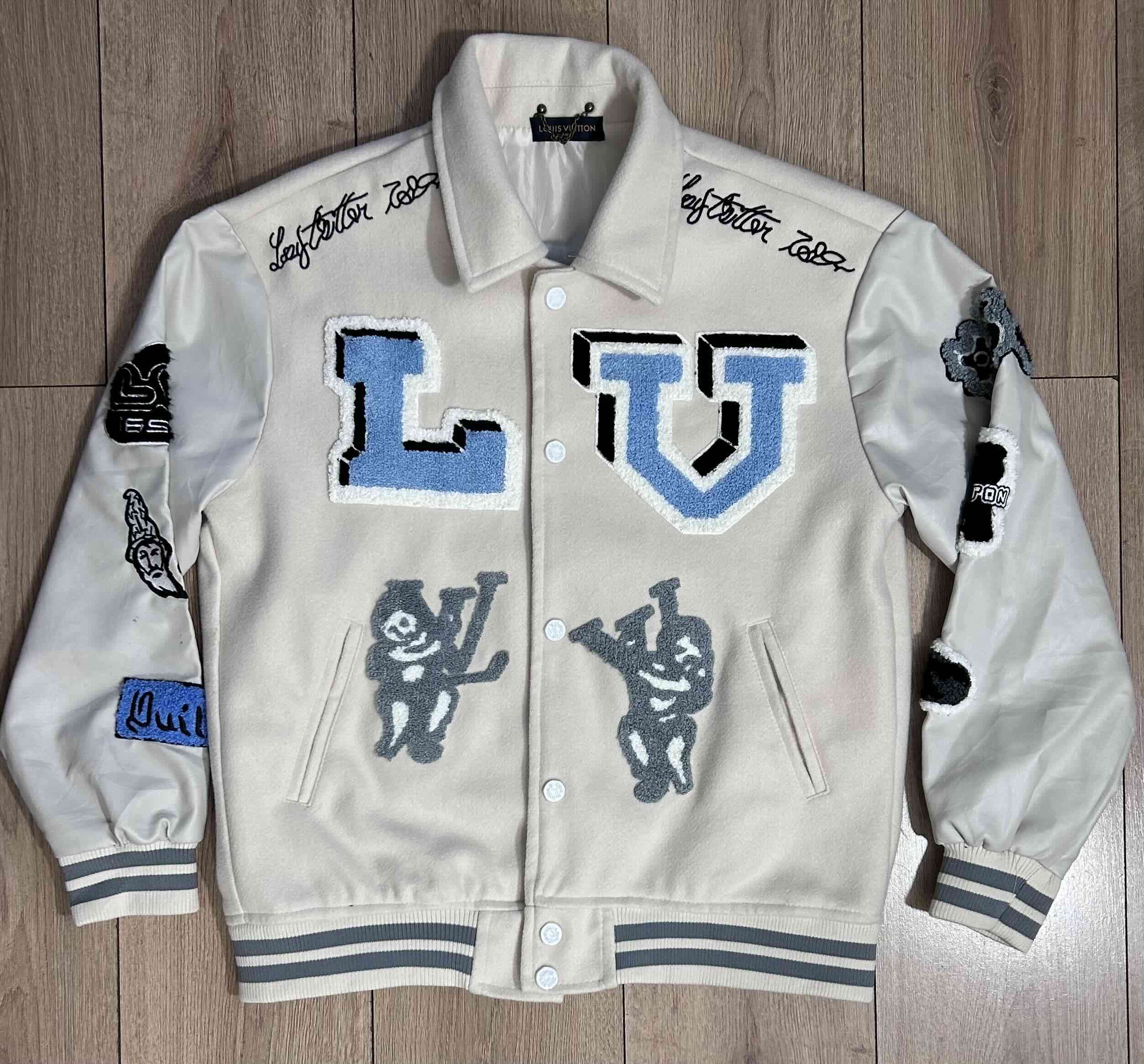 Chaqueta Universitaria Varsity Estilo LV Bordada P