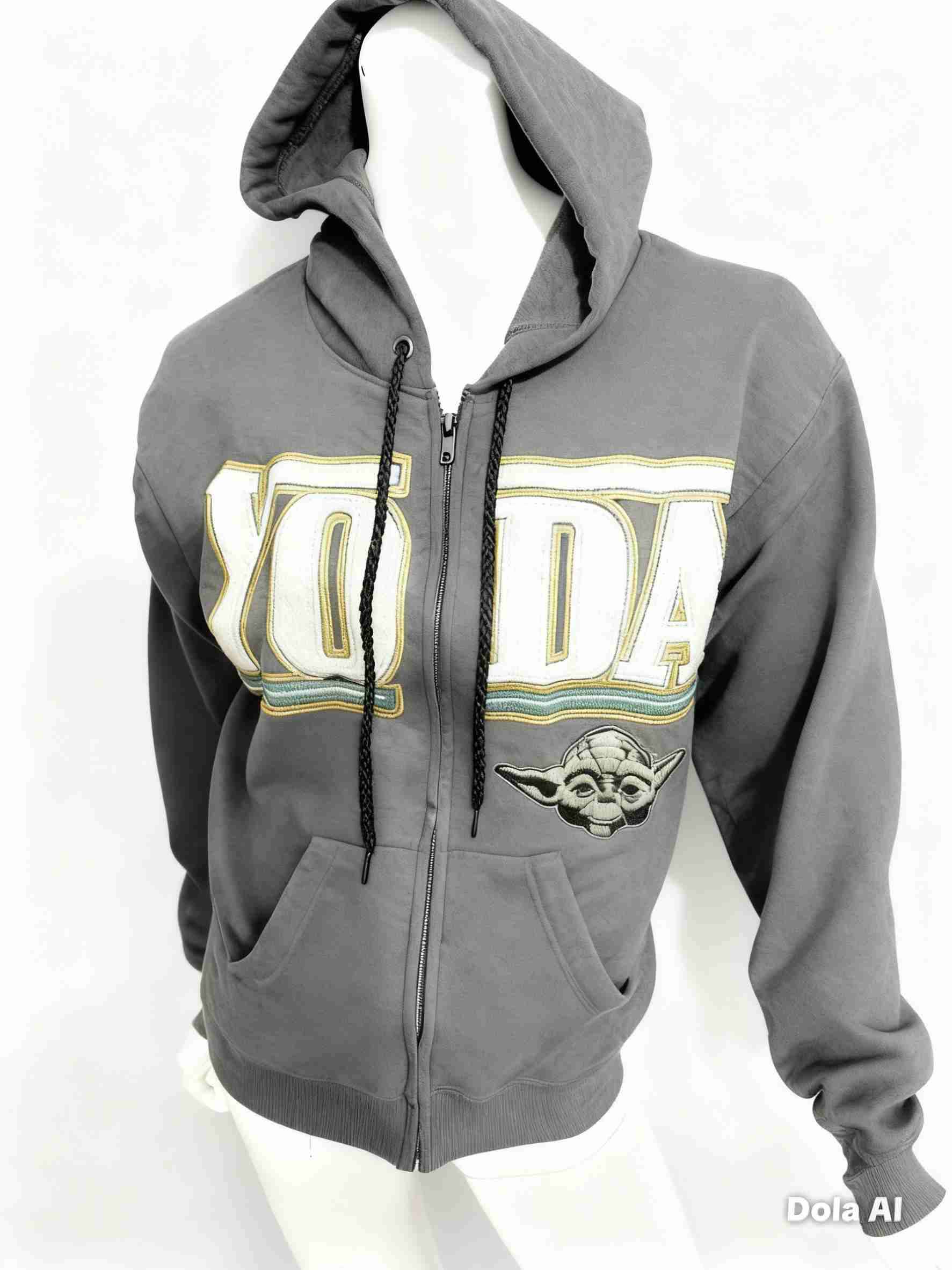 Polerón con capucha Yoda gris