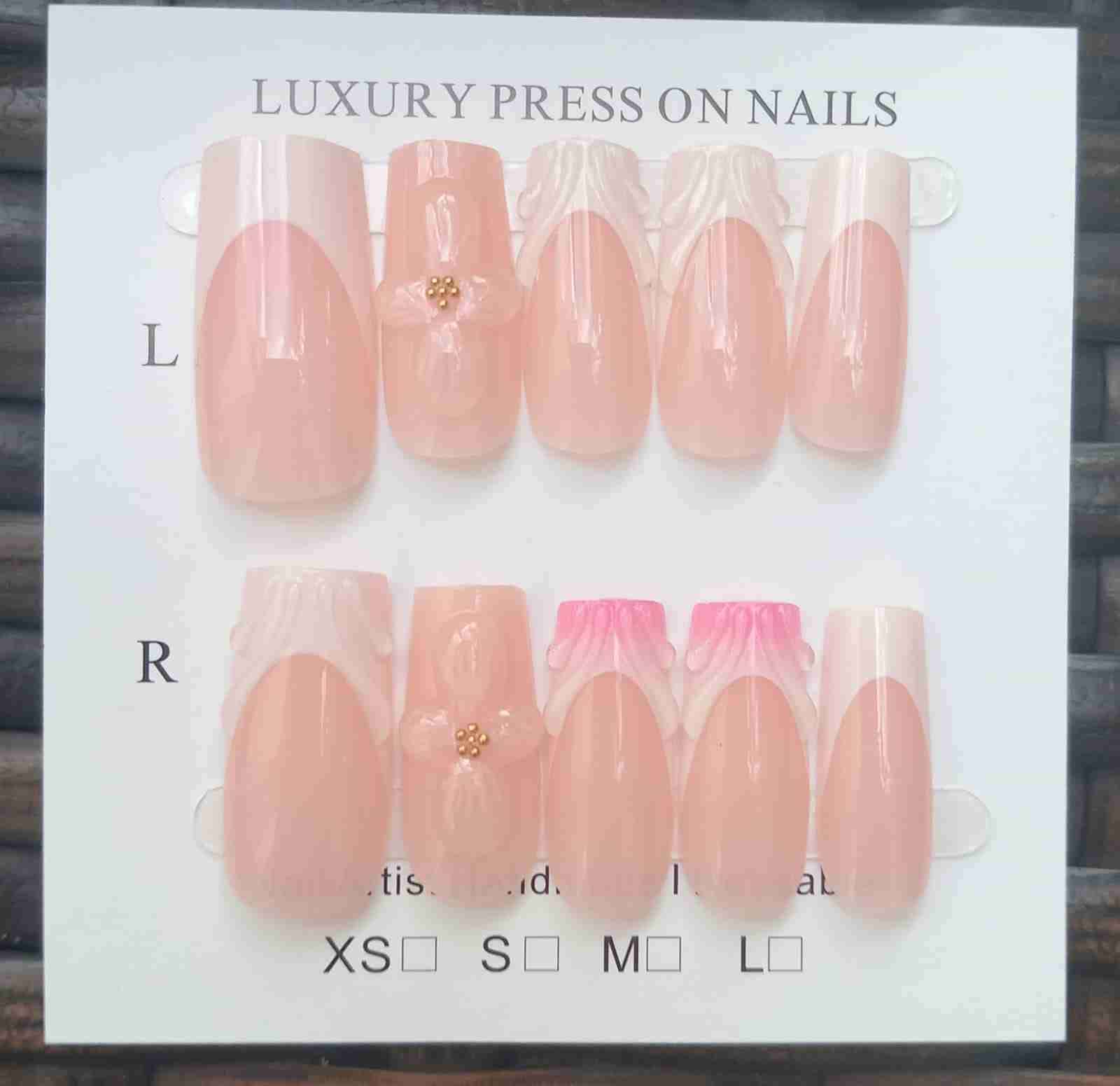 Uñas postizas francesas decorativas