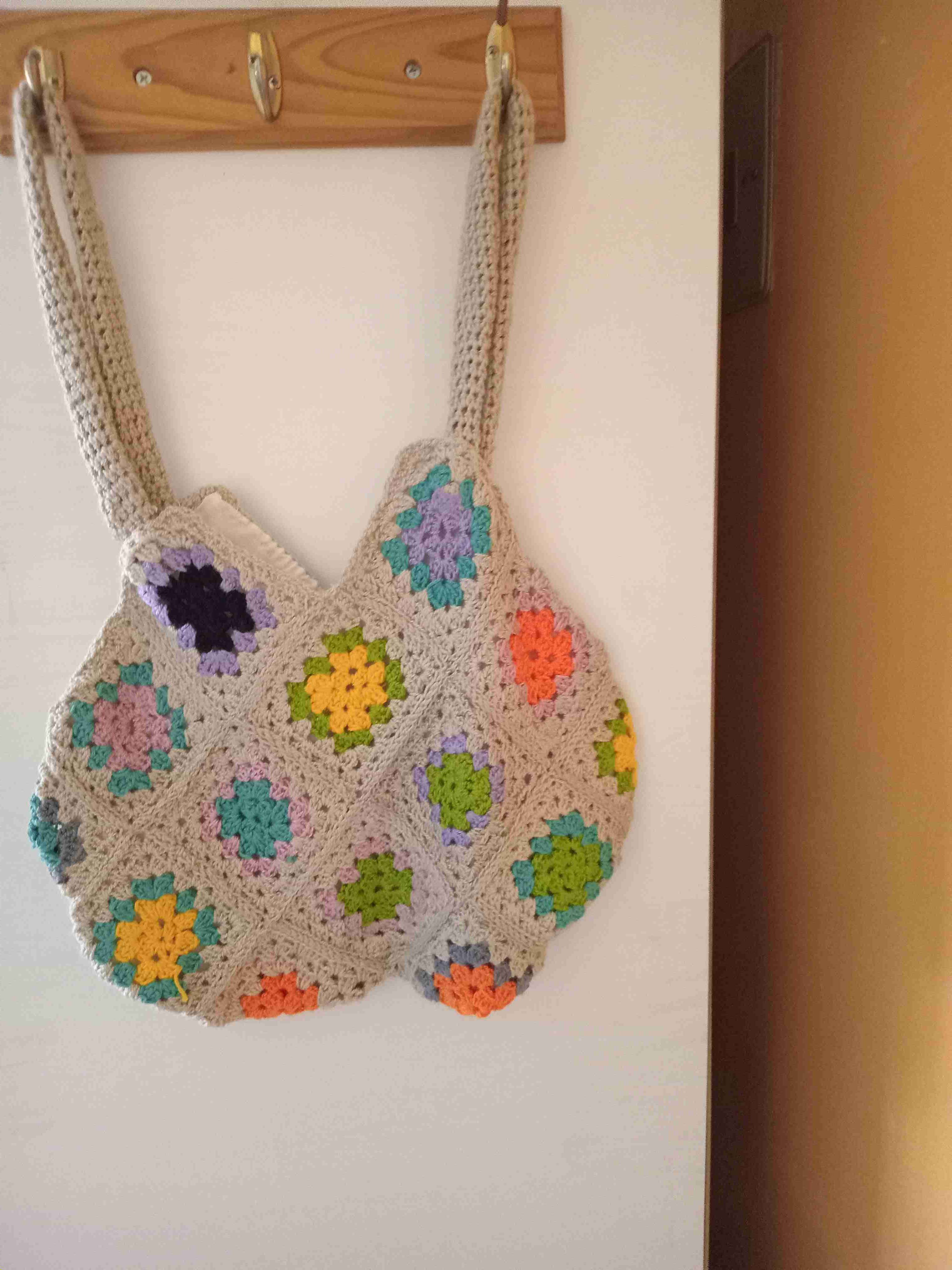 Bolso tejido colorido