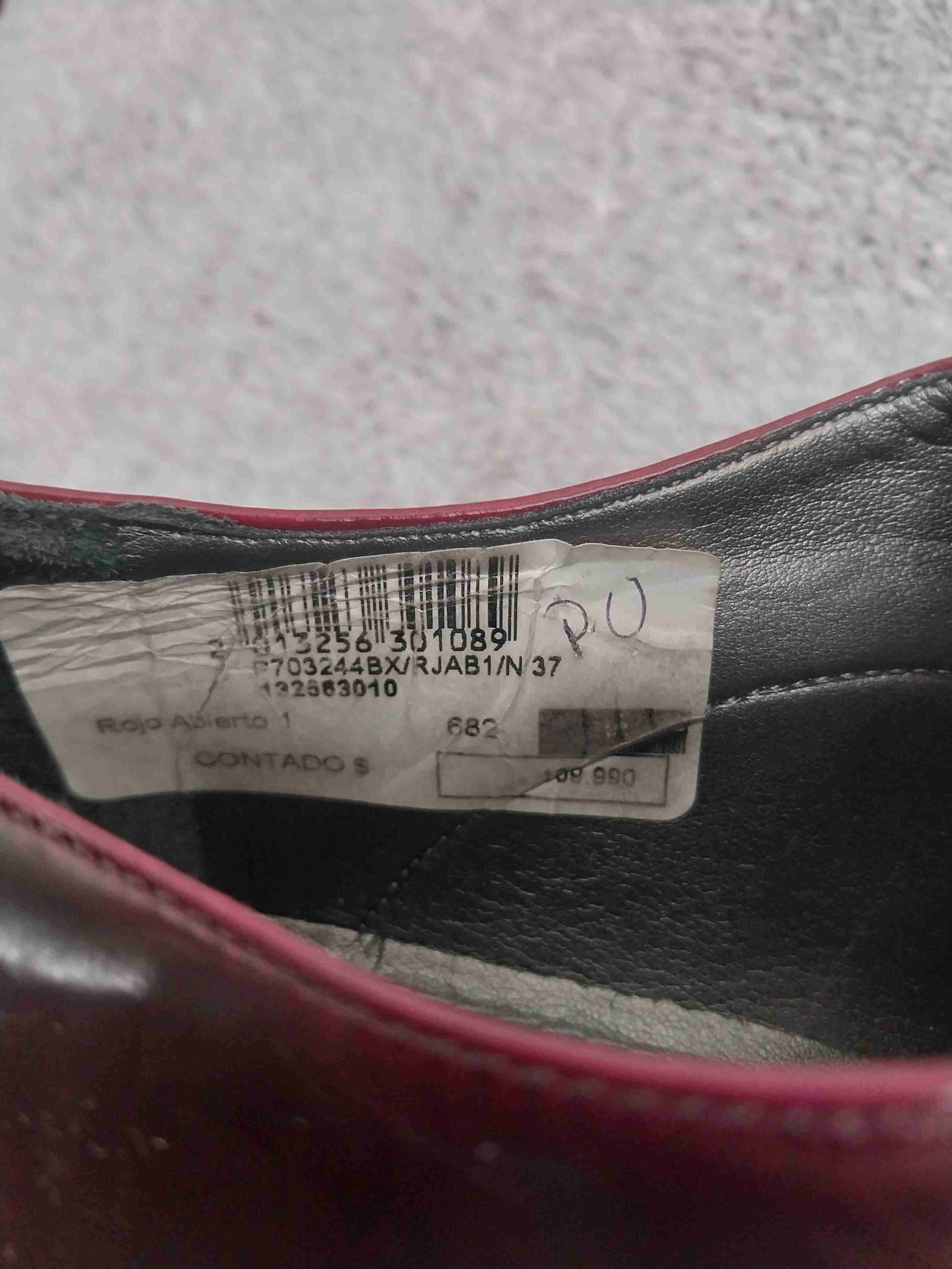 Zapatos burdeos con plataforma Prüne - miniatura 3