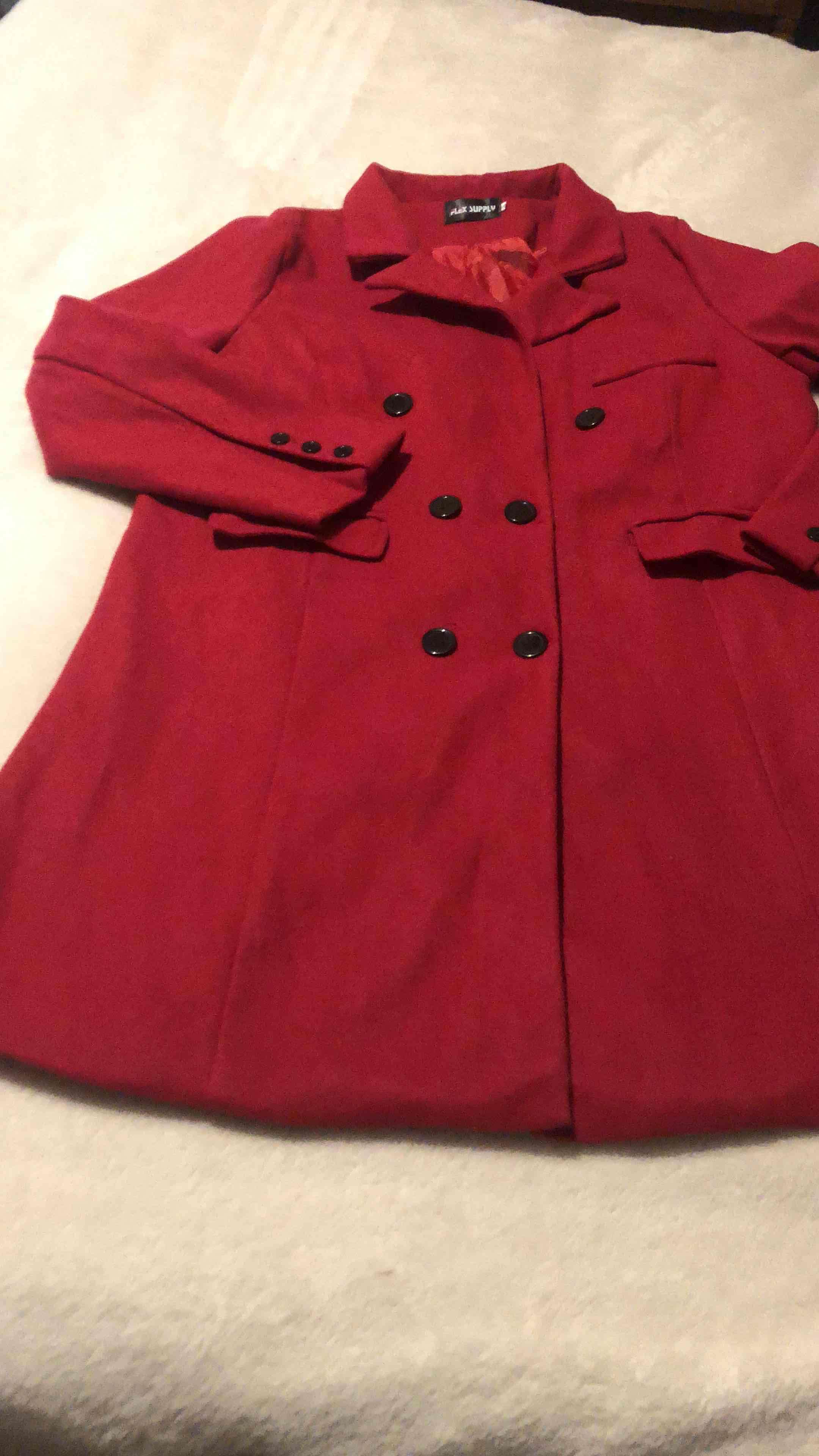 Abrigo rojo doble botonadura - miniatura 2