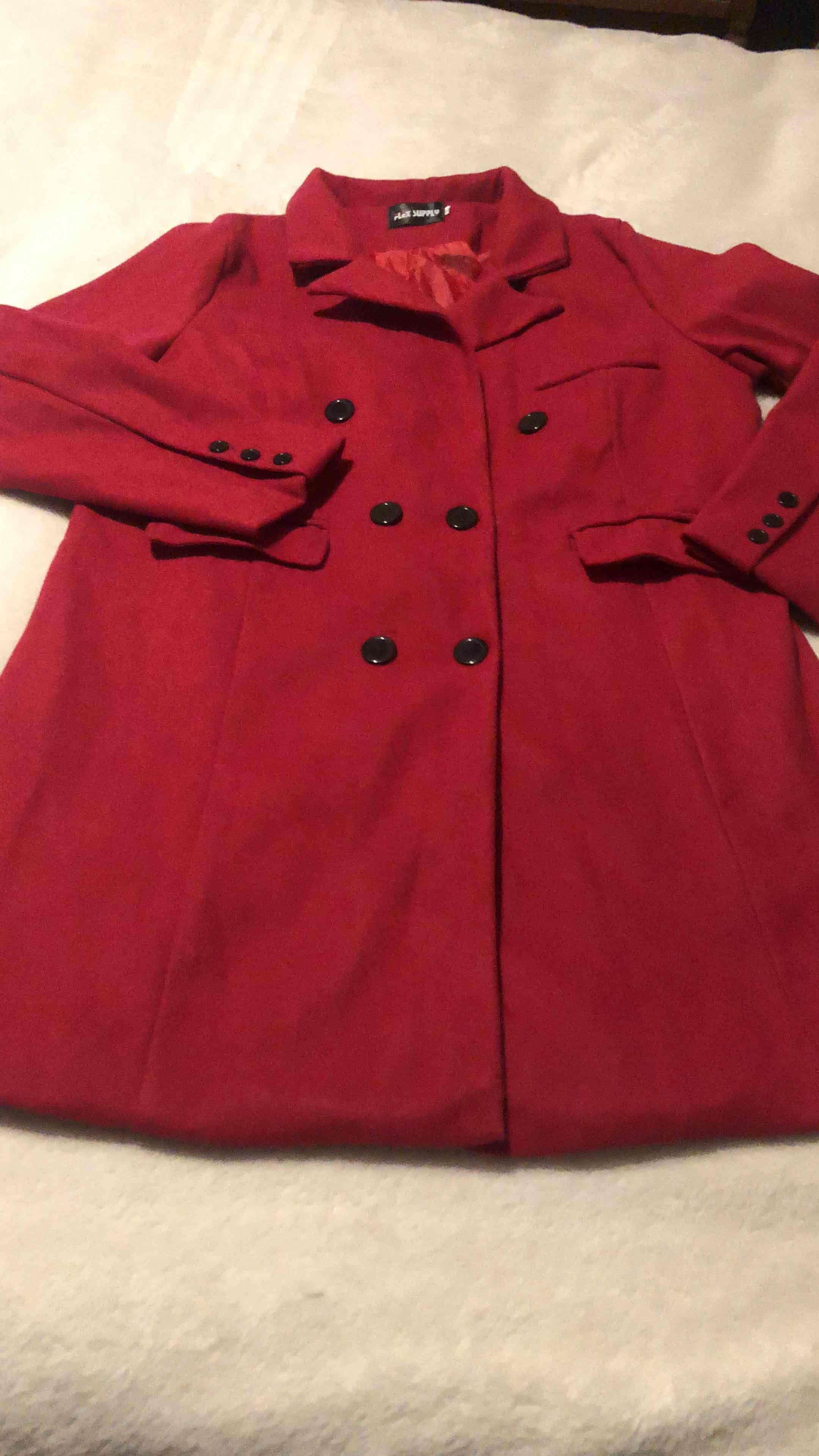 Abrigo rojo doble botonadura - miniatura 3