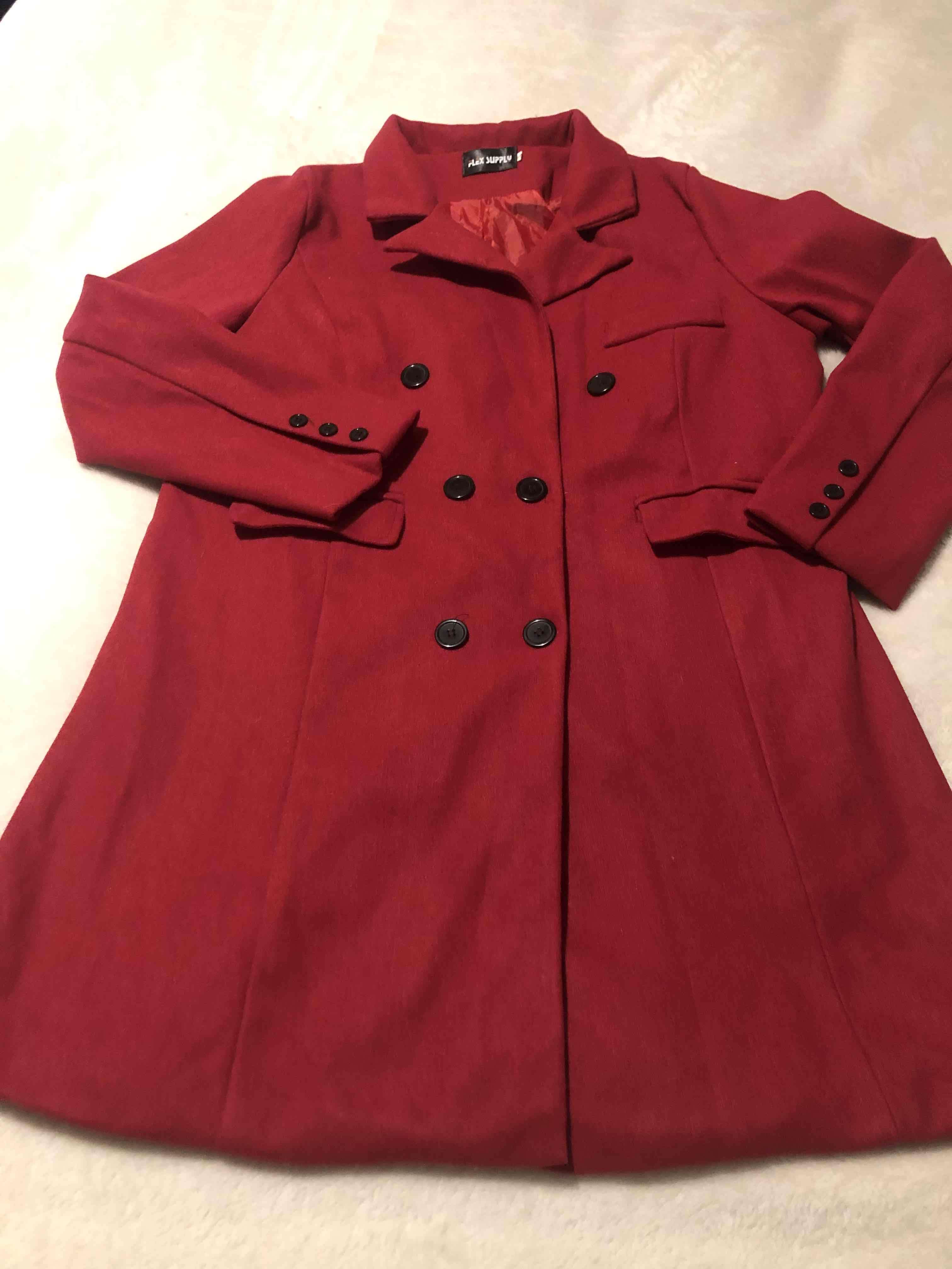 Abrigo rojo doble botonadura - miniatura 5