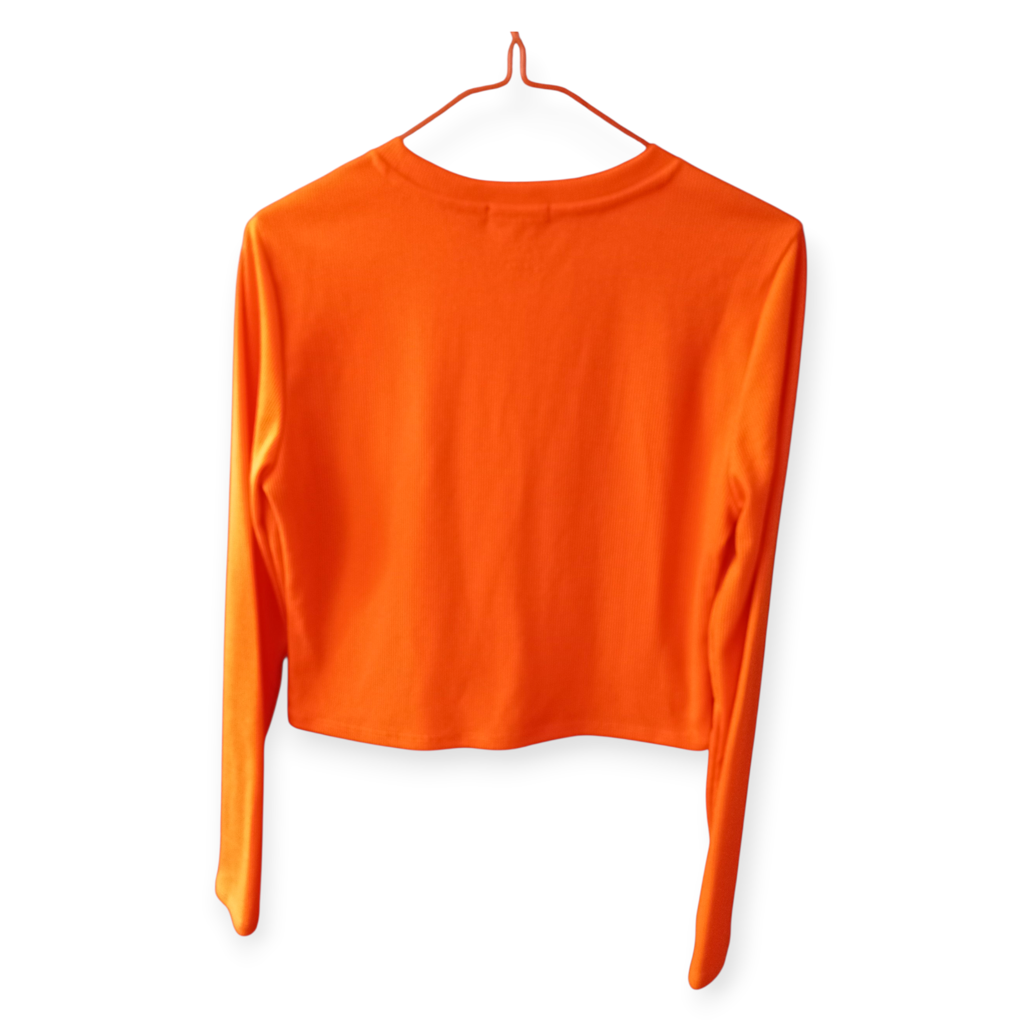 Crop top naranja manga larga - miniatura 2