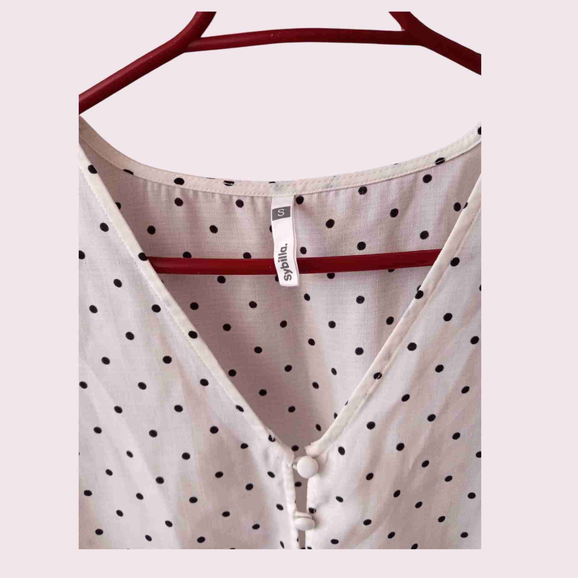 Blusa blanca con lunares - miniatura 3