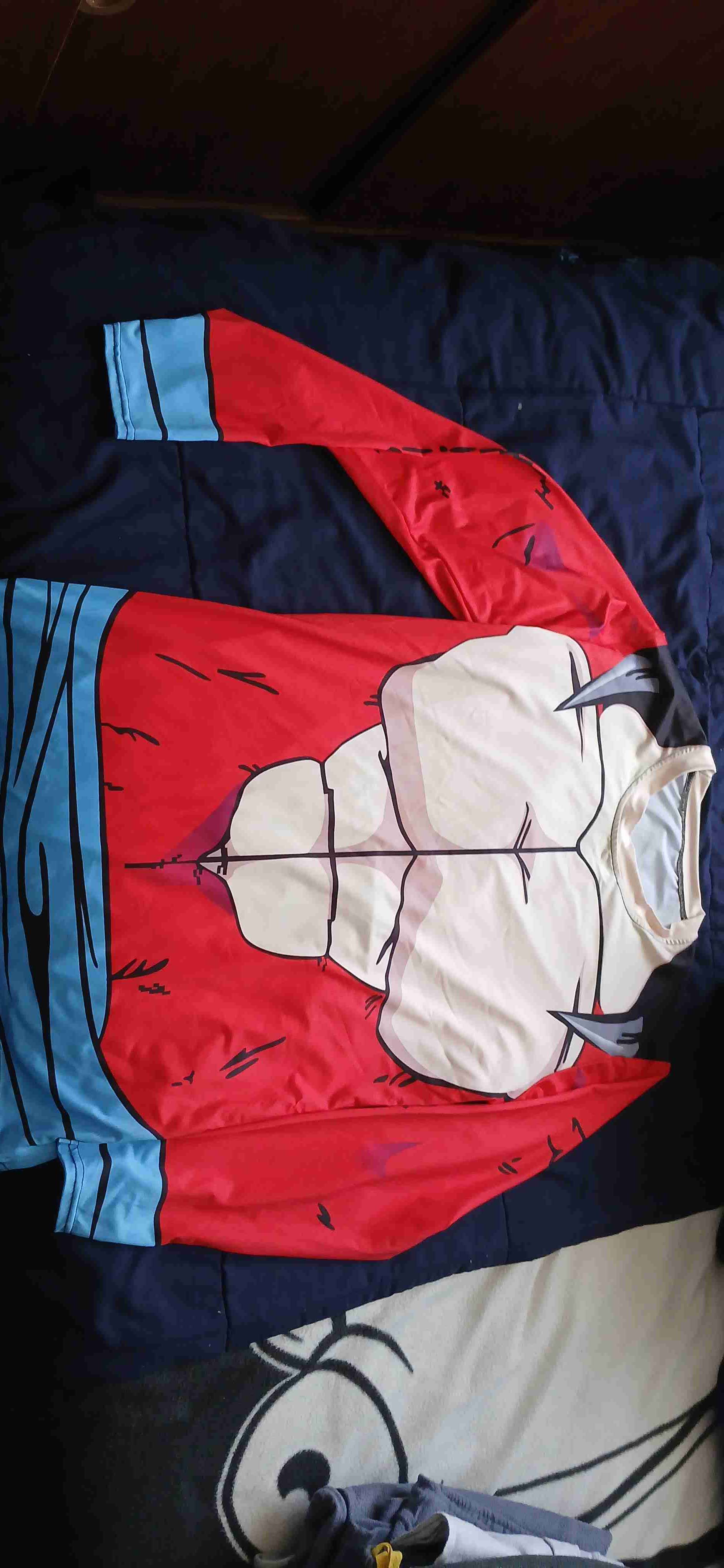 Polera disfraz superhéroe roja de dragón ball