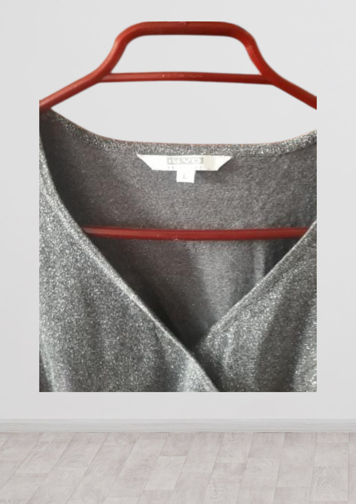 Polera gris brillante de mujer - miniatura 3