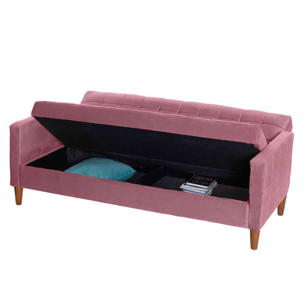 Sofá rosado 3 cuerpos - miniatura 2