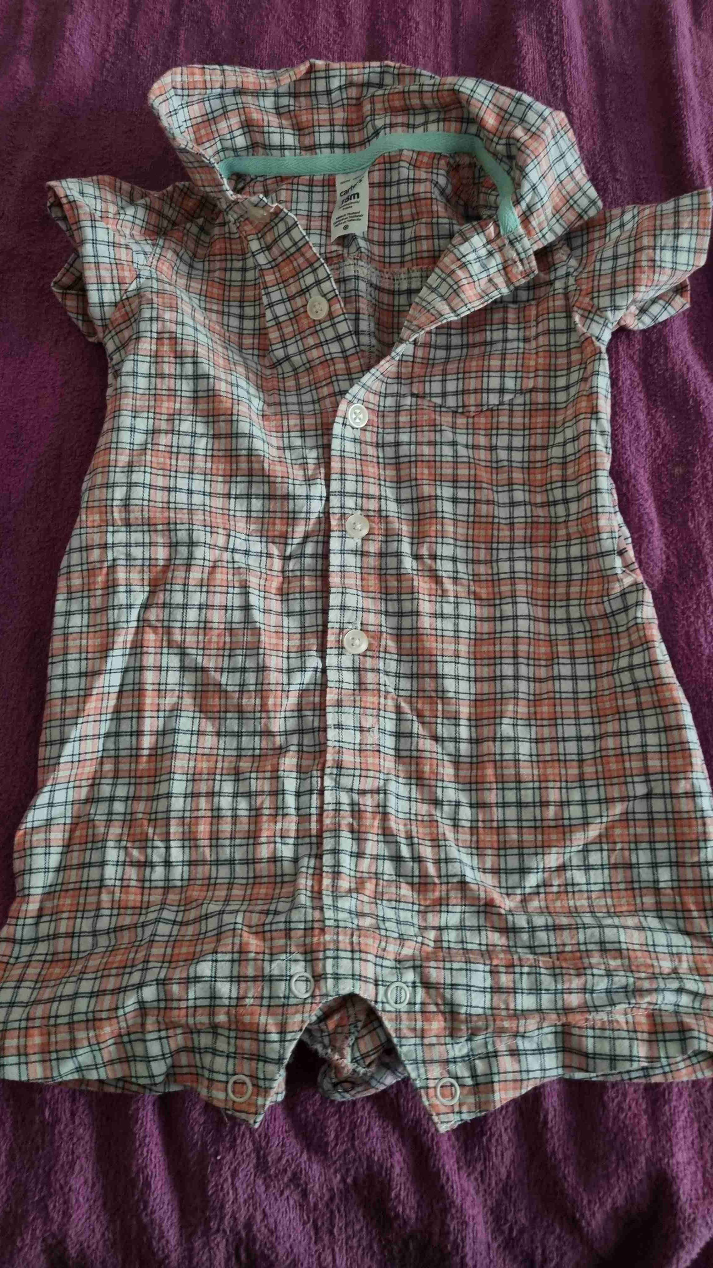 Enterito bebé a cuadros colorido - miniatura 2