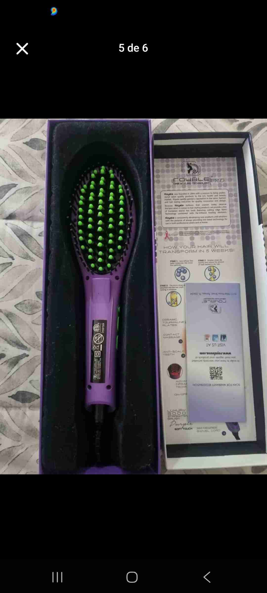 Cepillo alisador Royale Pro púrpura - miniatura 3