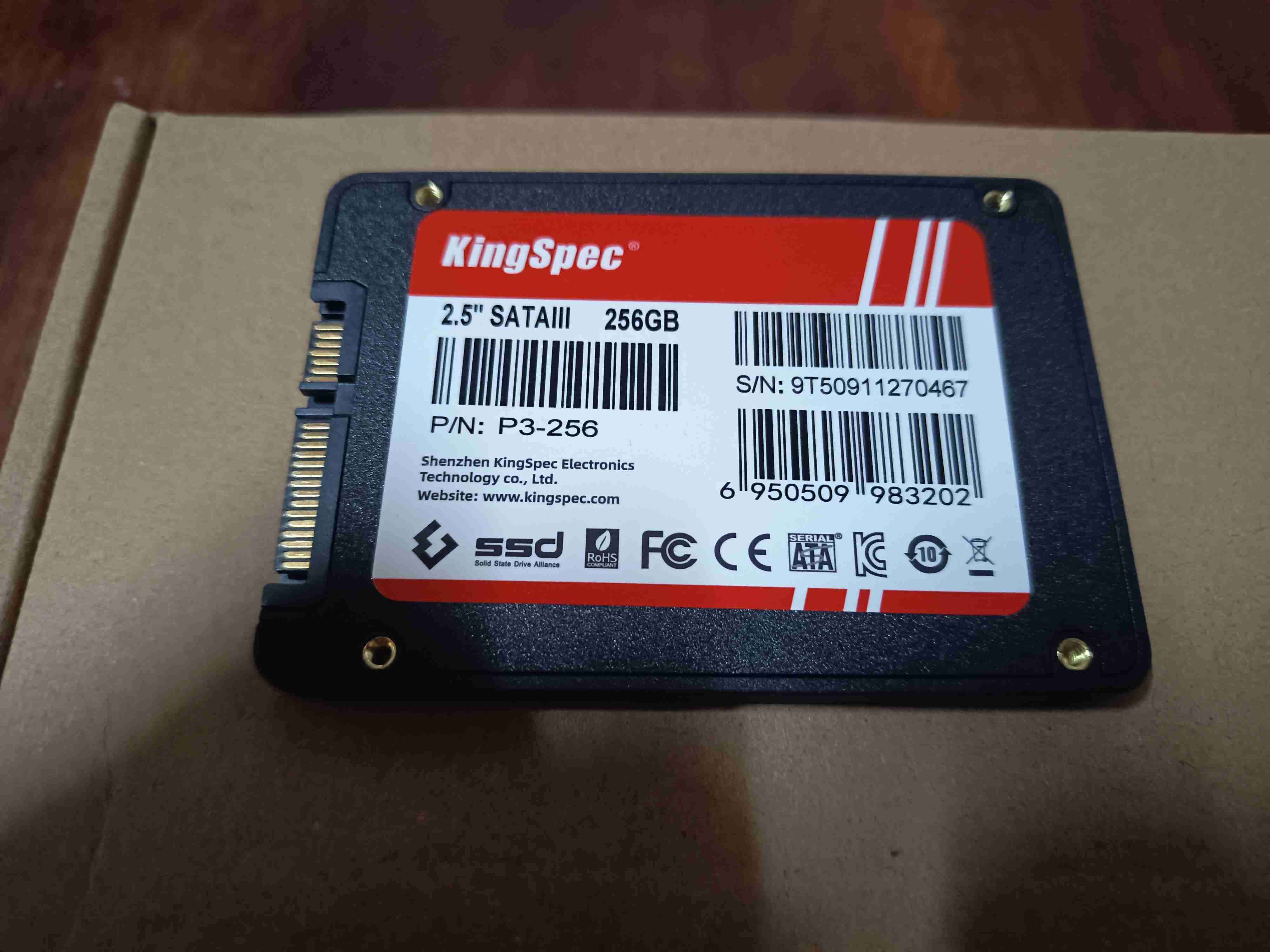 SSD KingSpec 256GB negro - miniatura 3