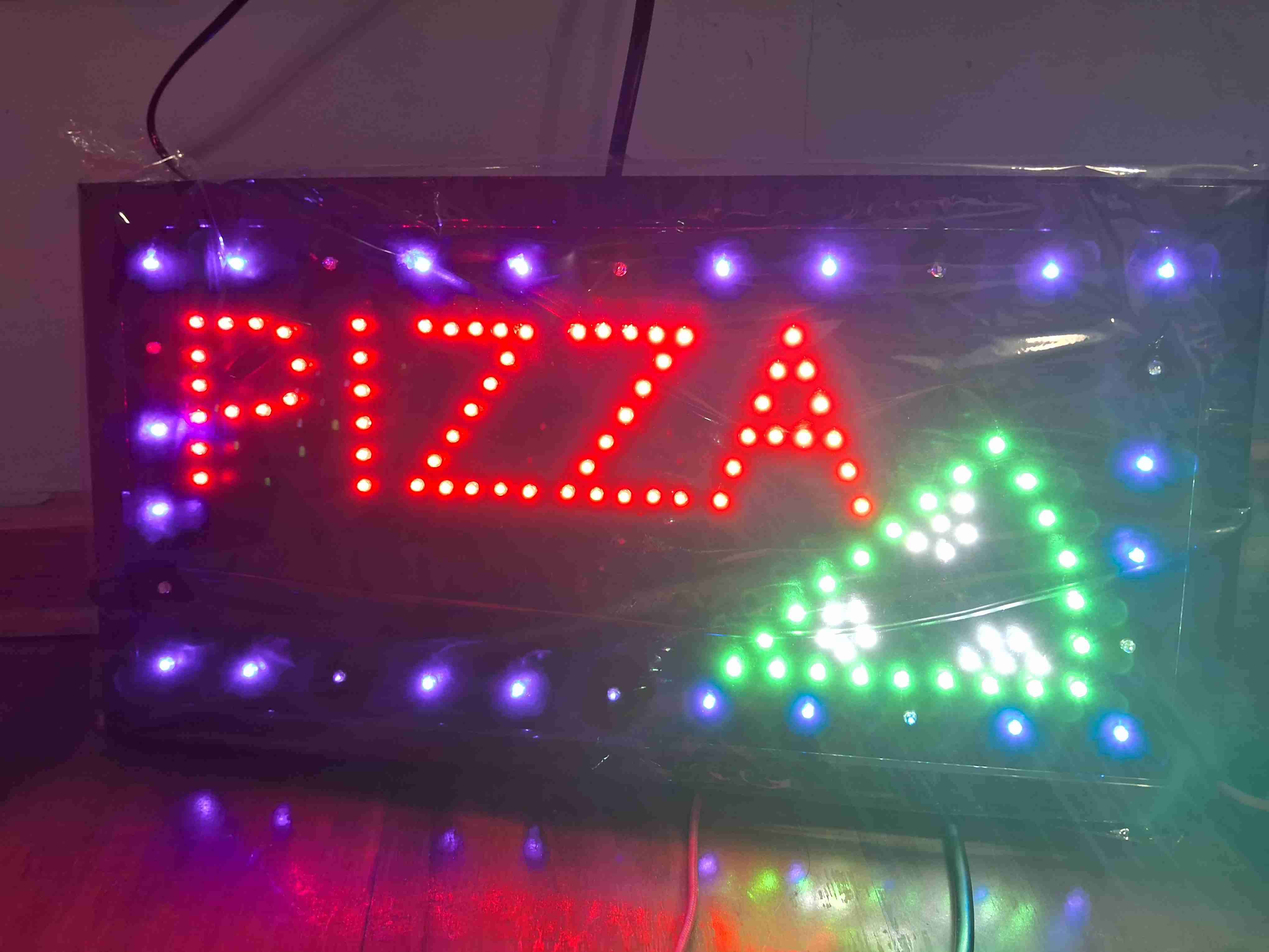 Letrero luminoso de pizza LED