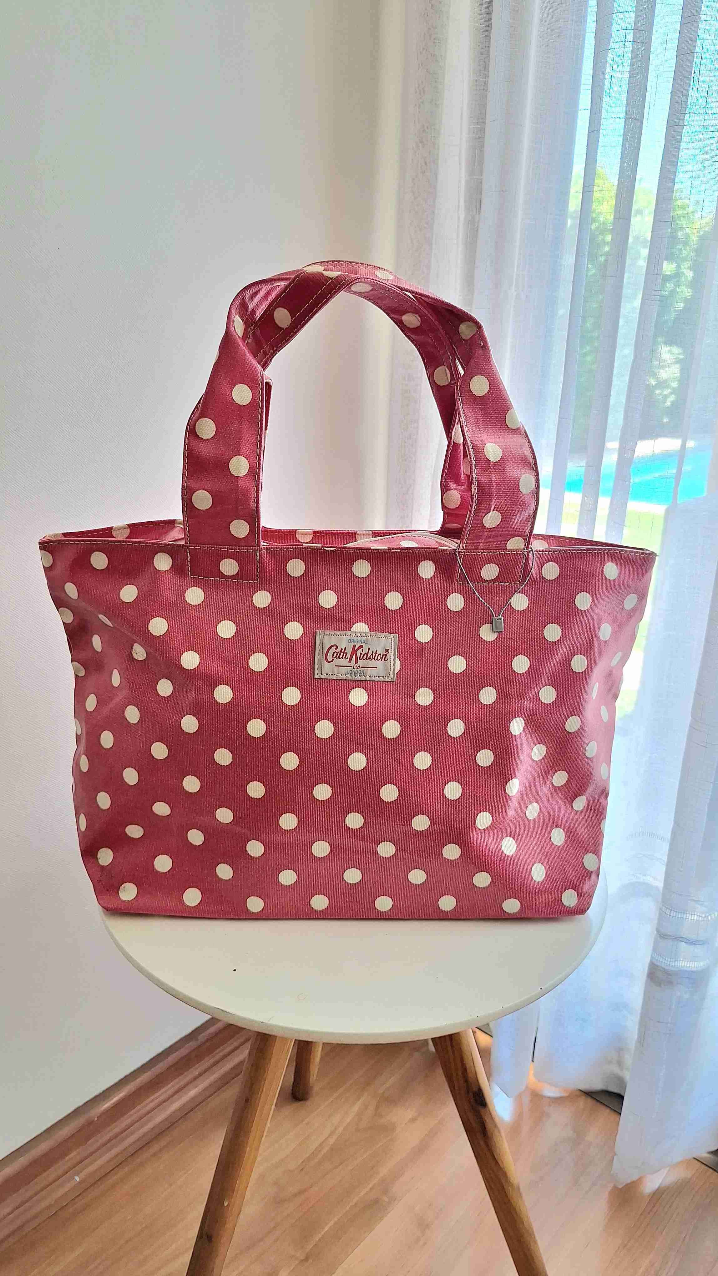 Bolso fucsia de lunares