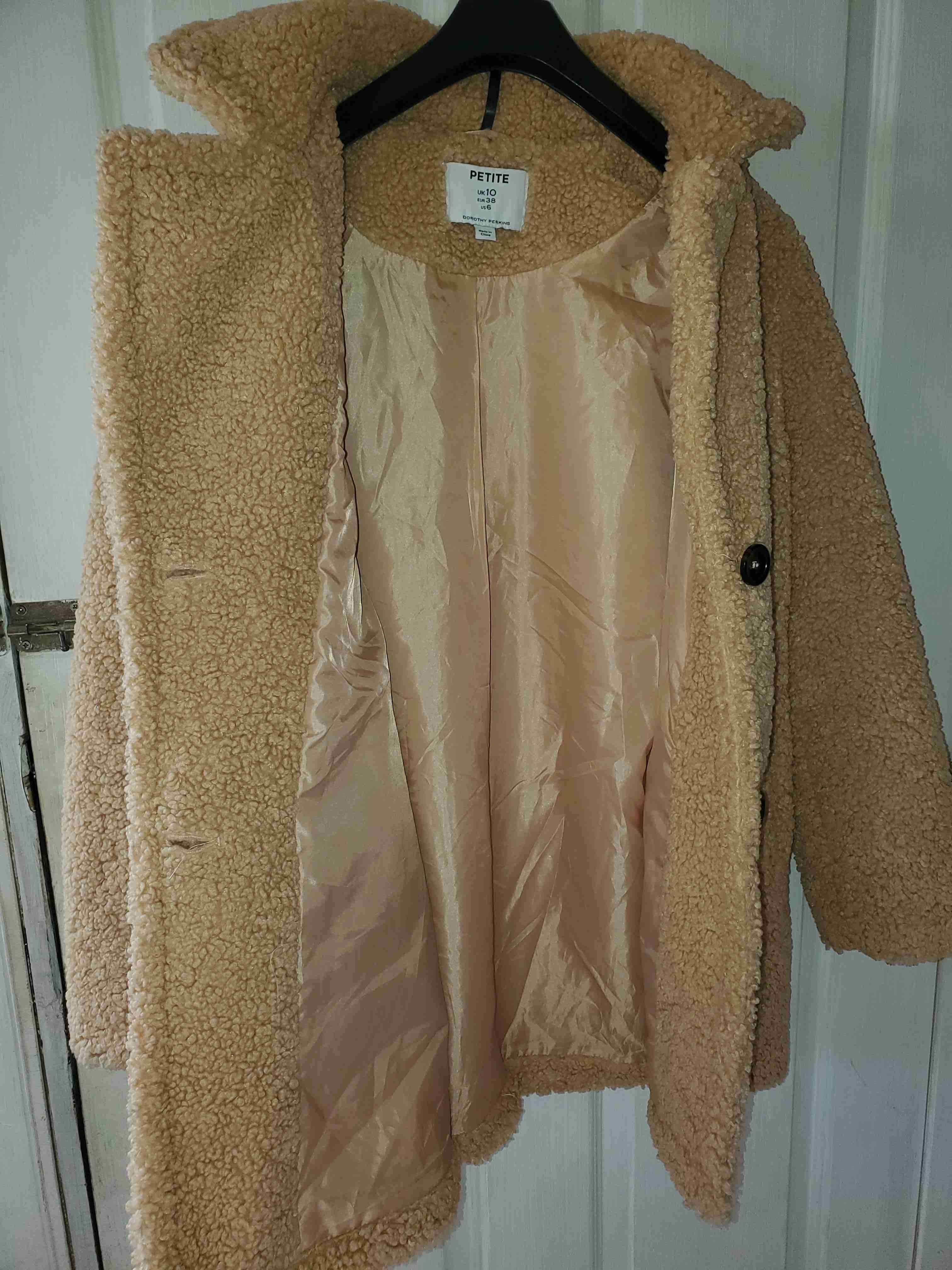 Abrigo teddy beige claro - miniatura 4