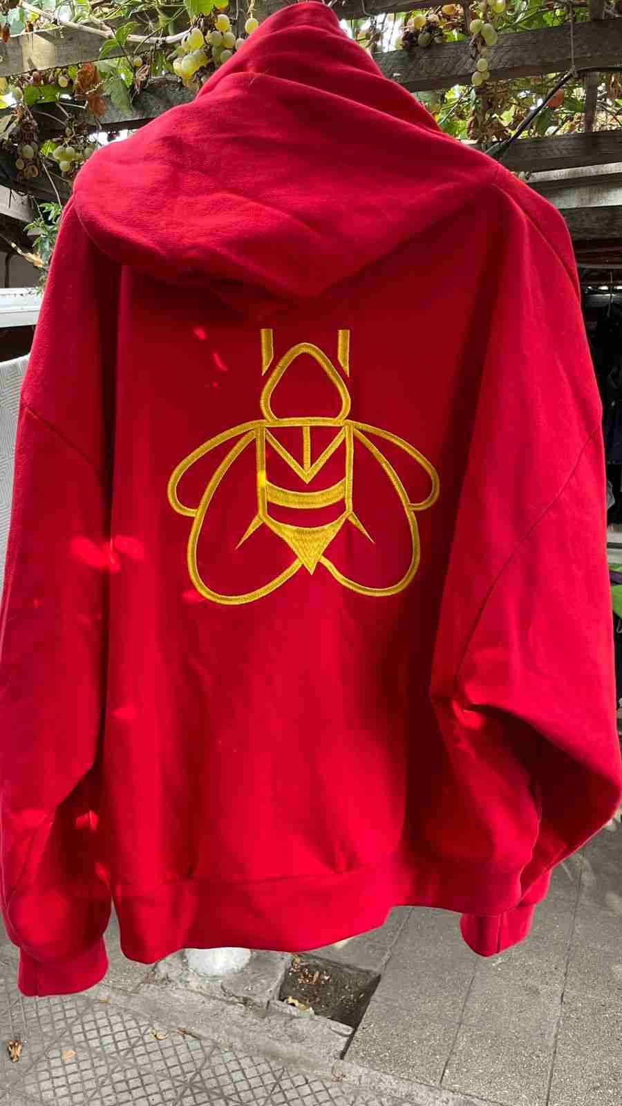 Polerón rojo bees and honey drefquila - miniatura 2