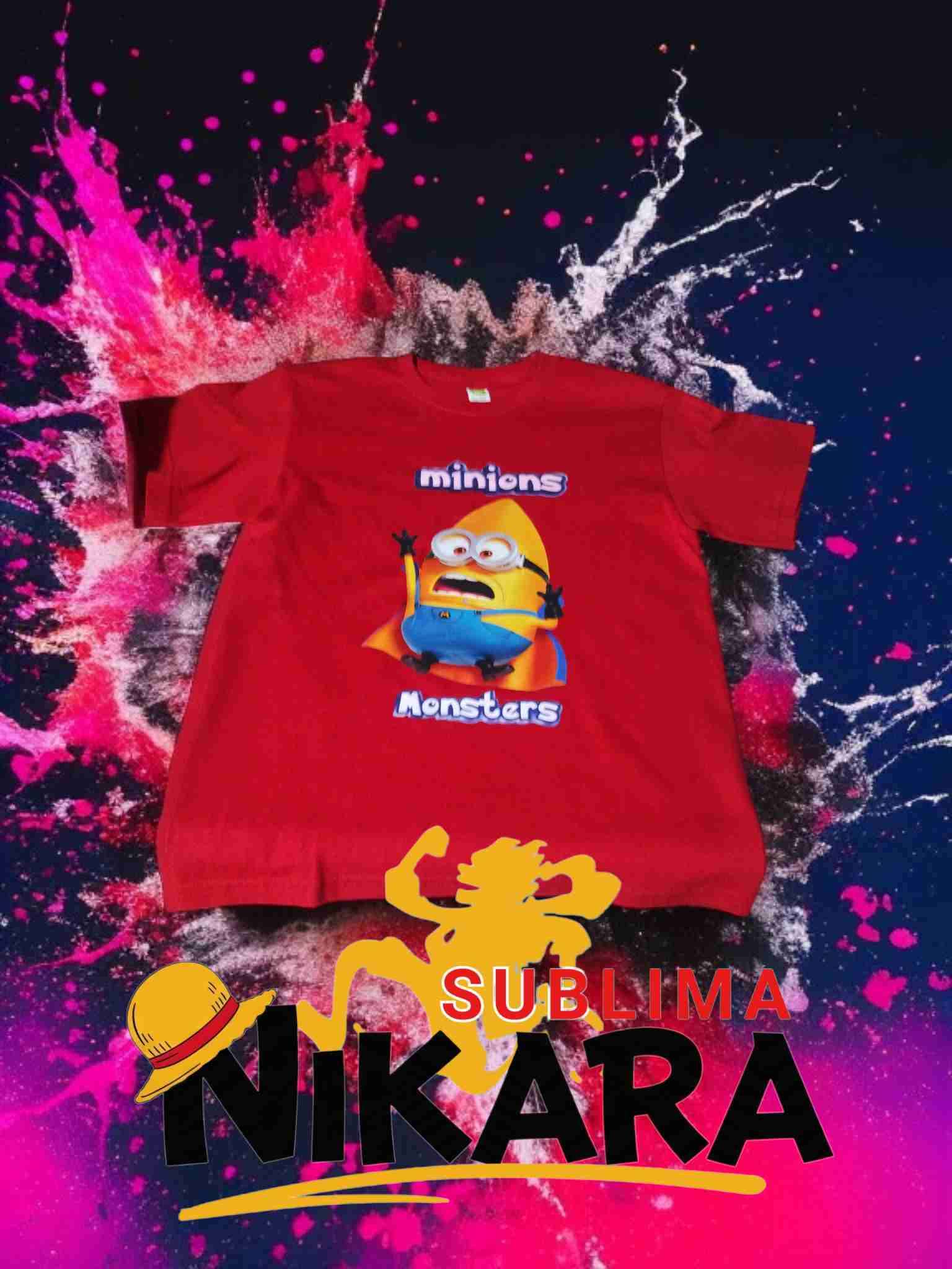 Polera roja Minions Monsters