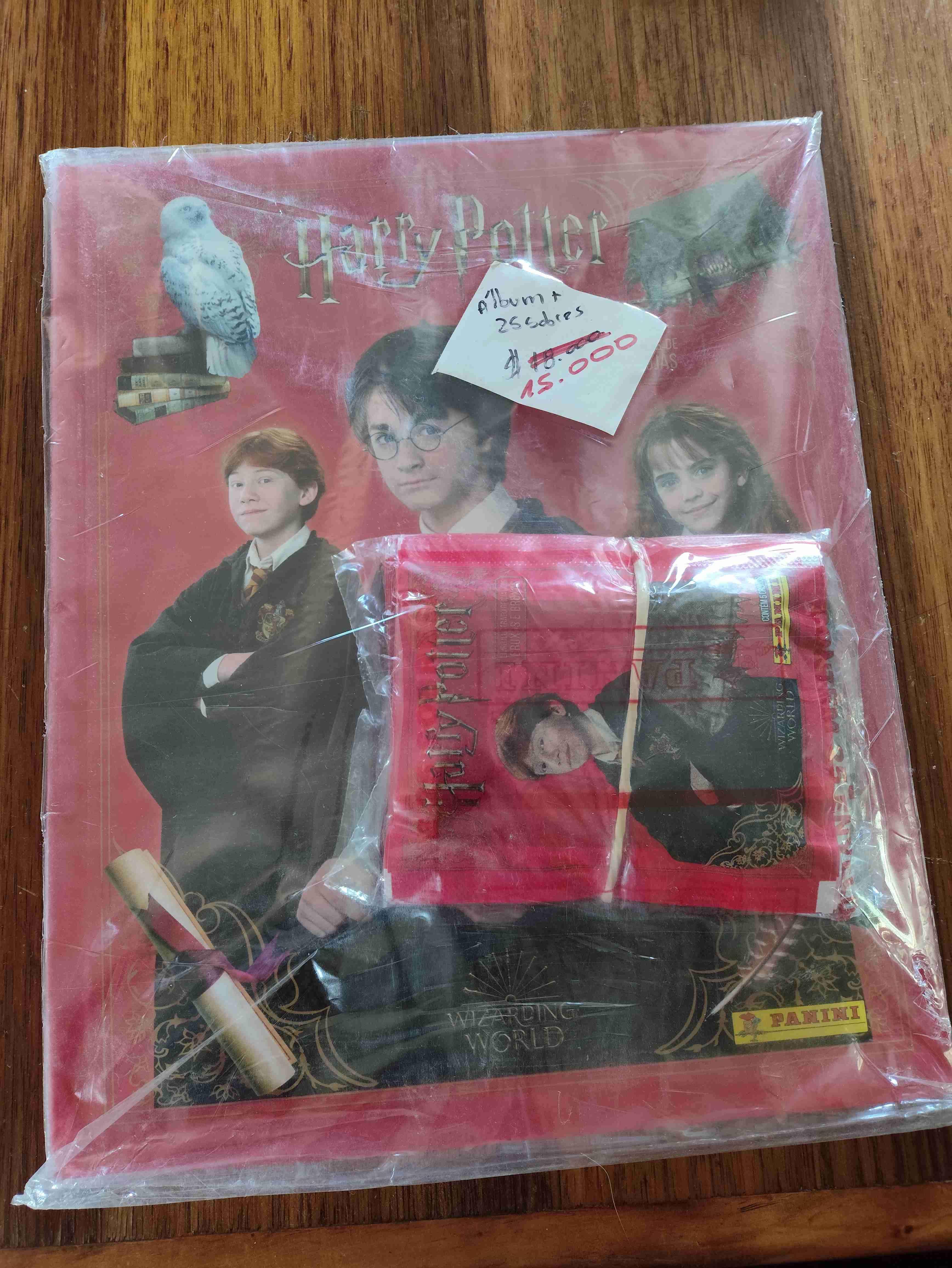 Álbum Harry Potter tapa dura + 25 sobres sellados