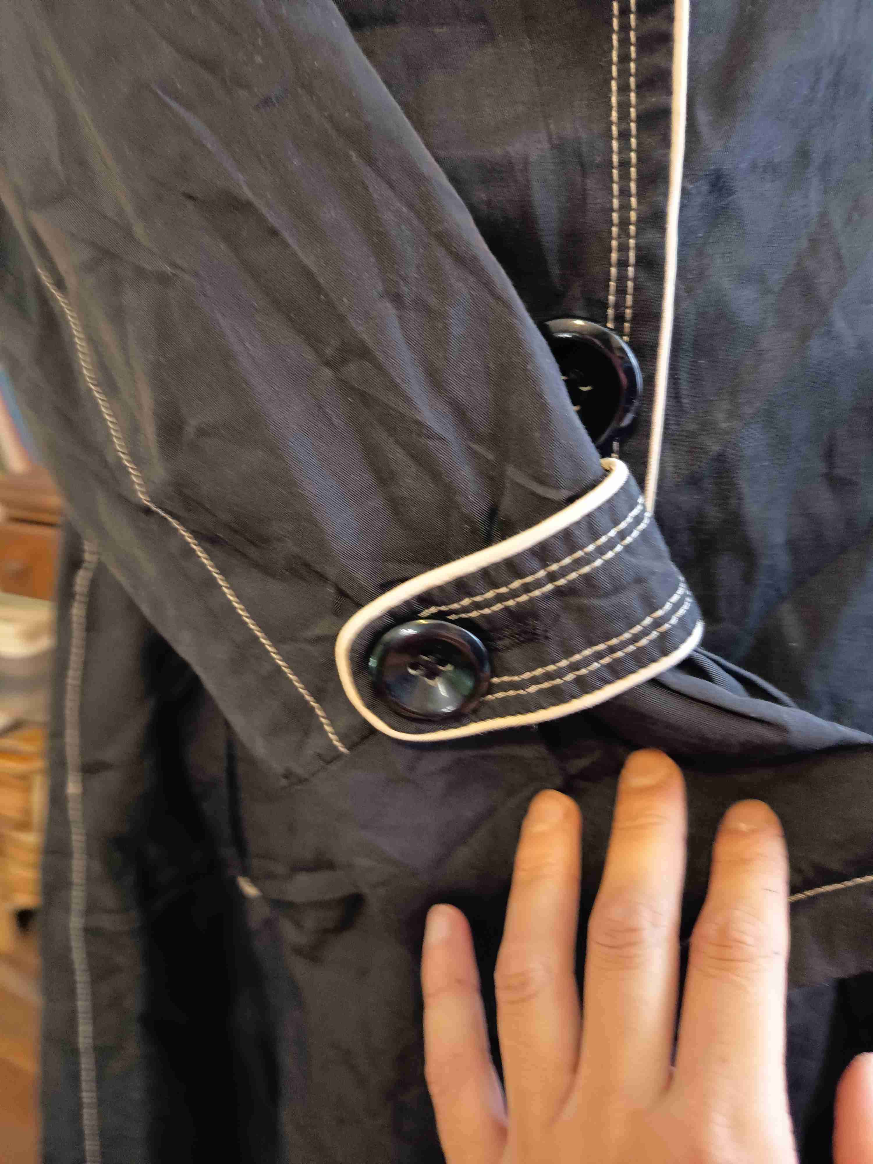 Abrigo Guess tipo trench negro talla S - miniatura 3