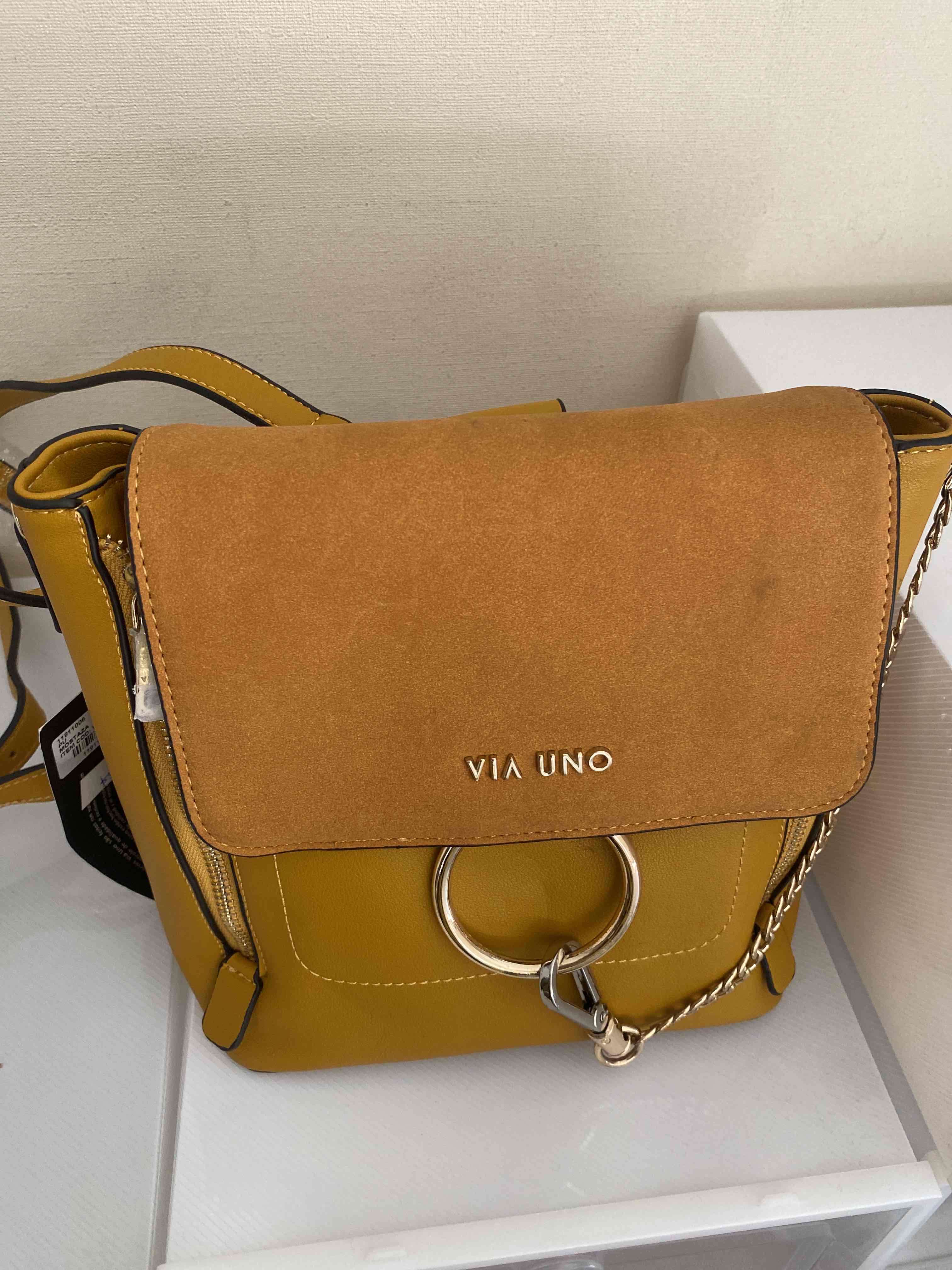 Mochila Via Uno mostaza