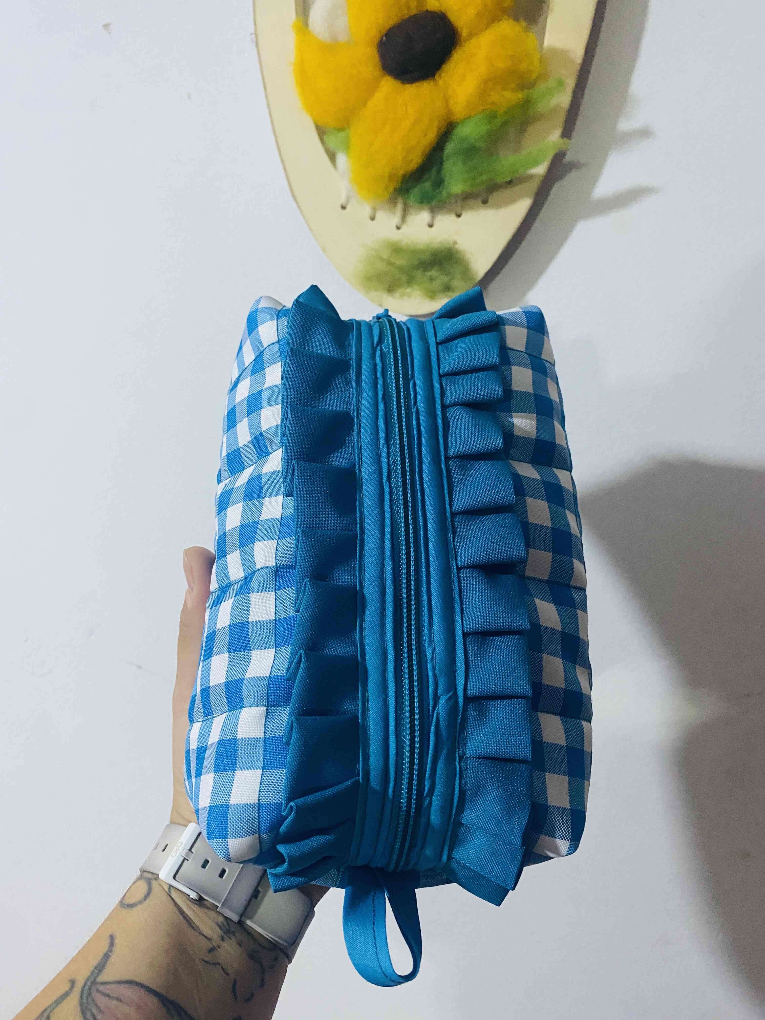 Neceser azul a cuadros - miniatura 2