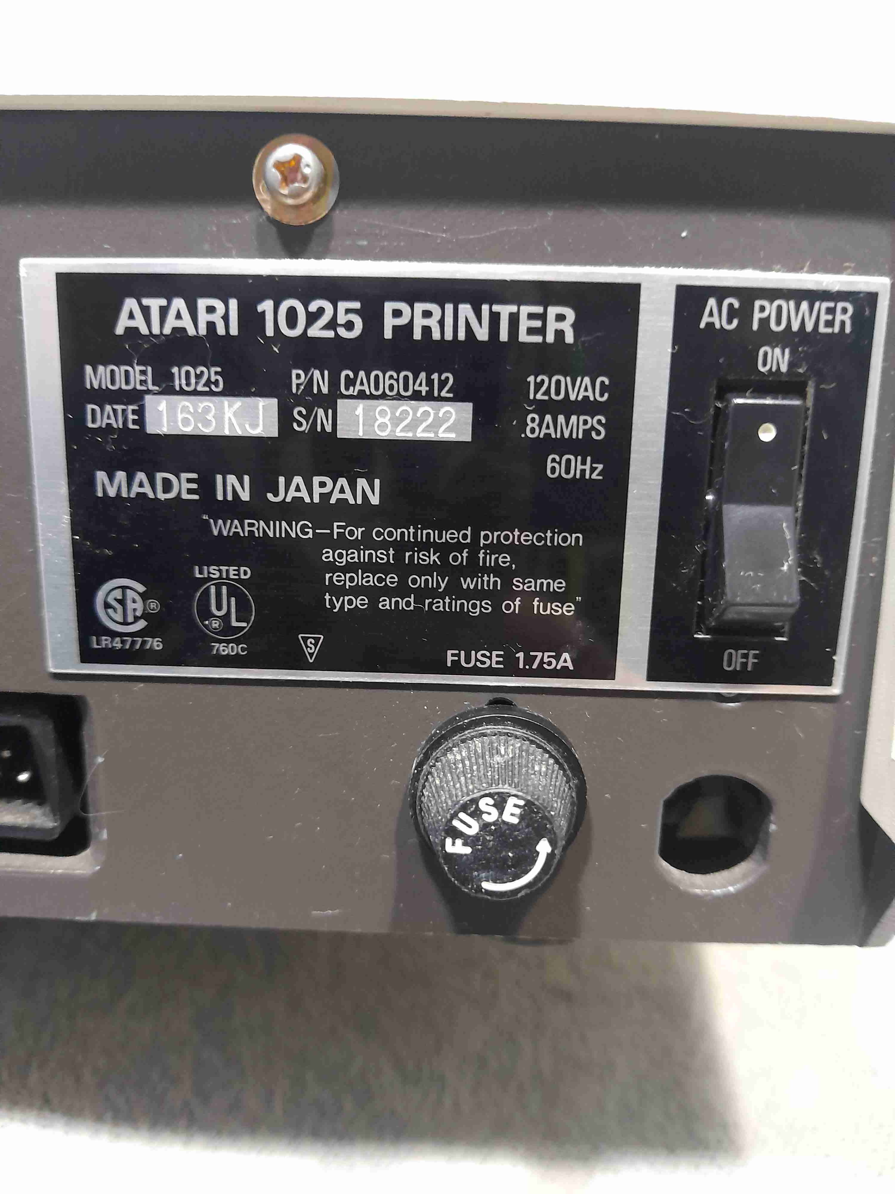 Impresora antigua Atari 1025 - miniatura 5