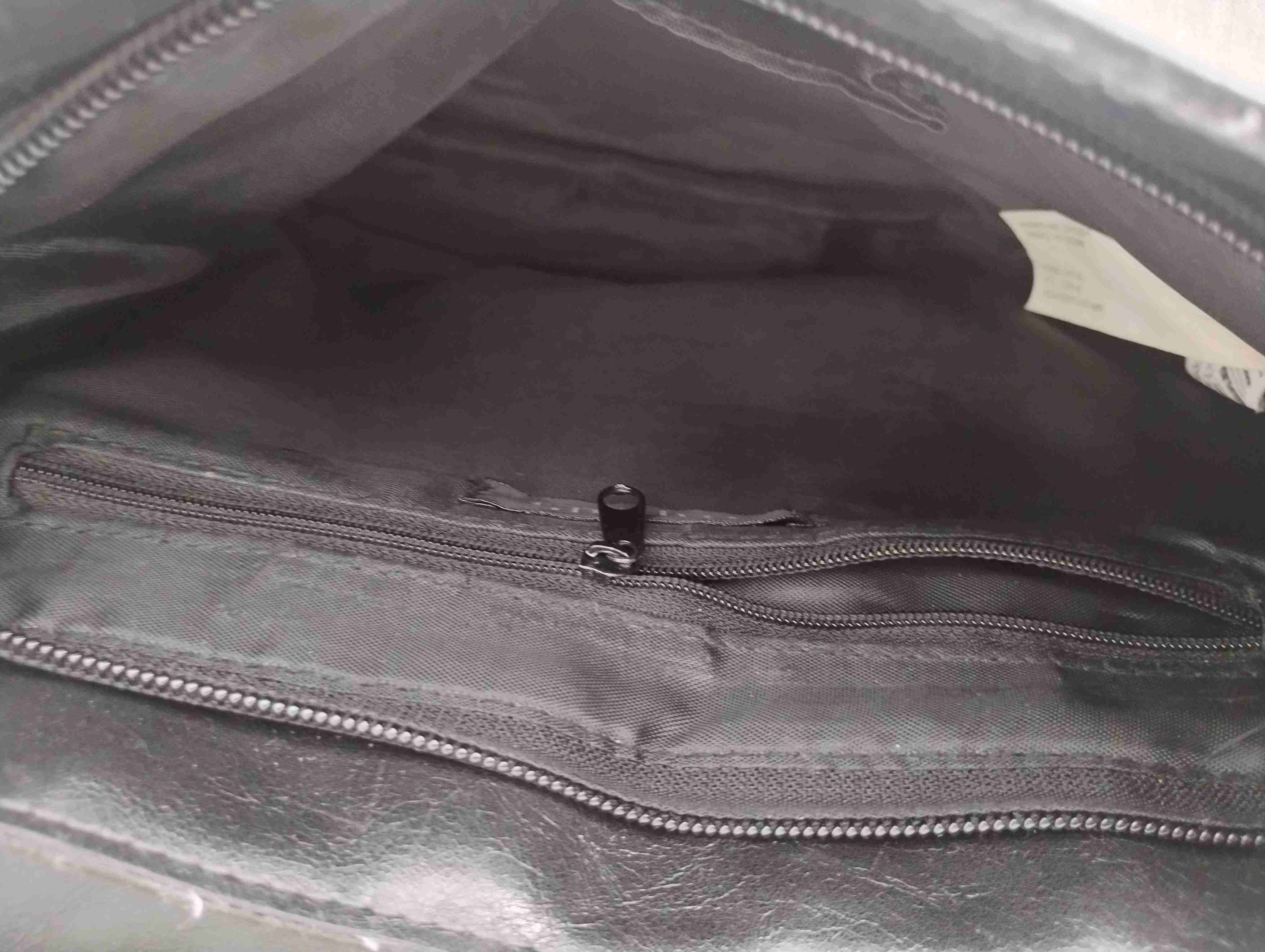 Bandolera negra de cuero sintético - miniatura 5