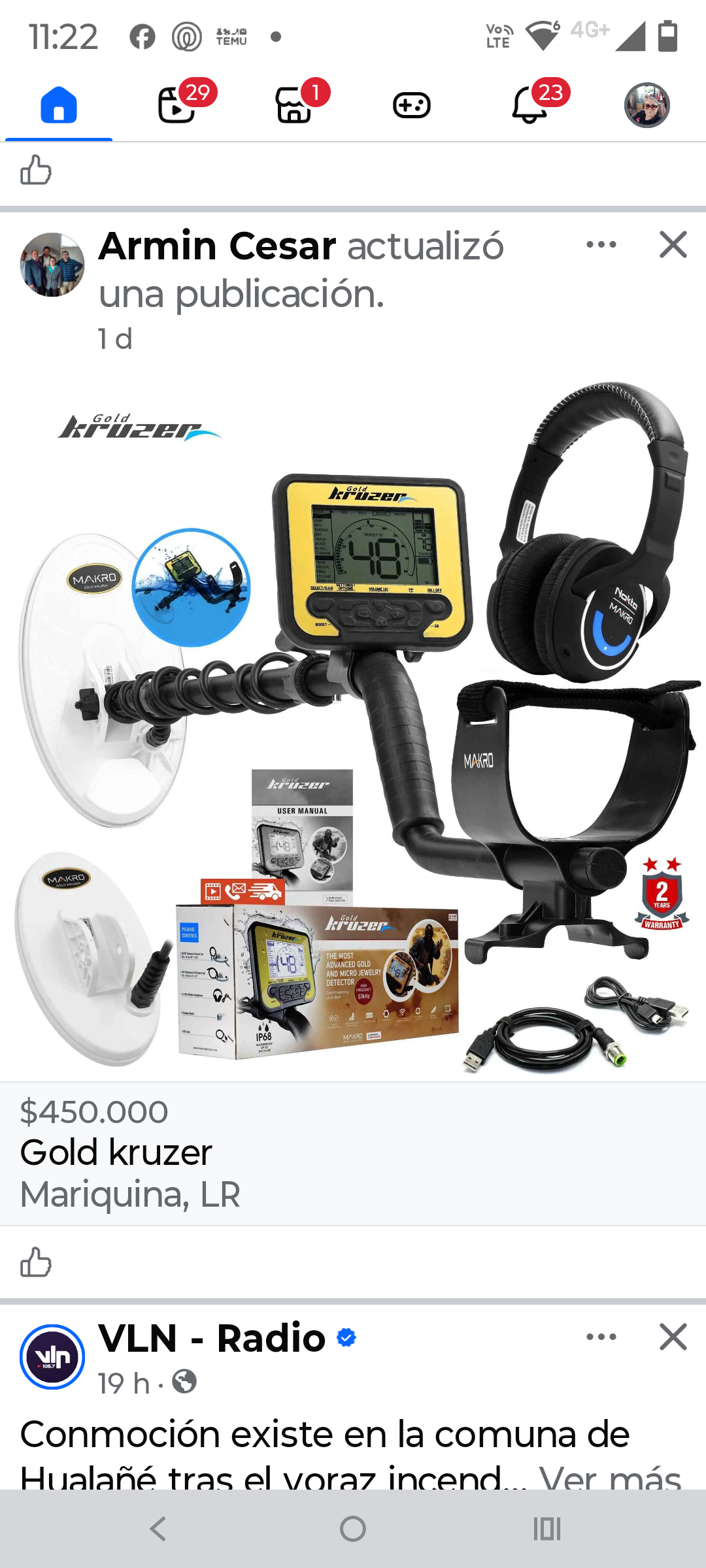 Detector de metales Gold Kruzer