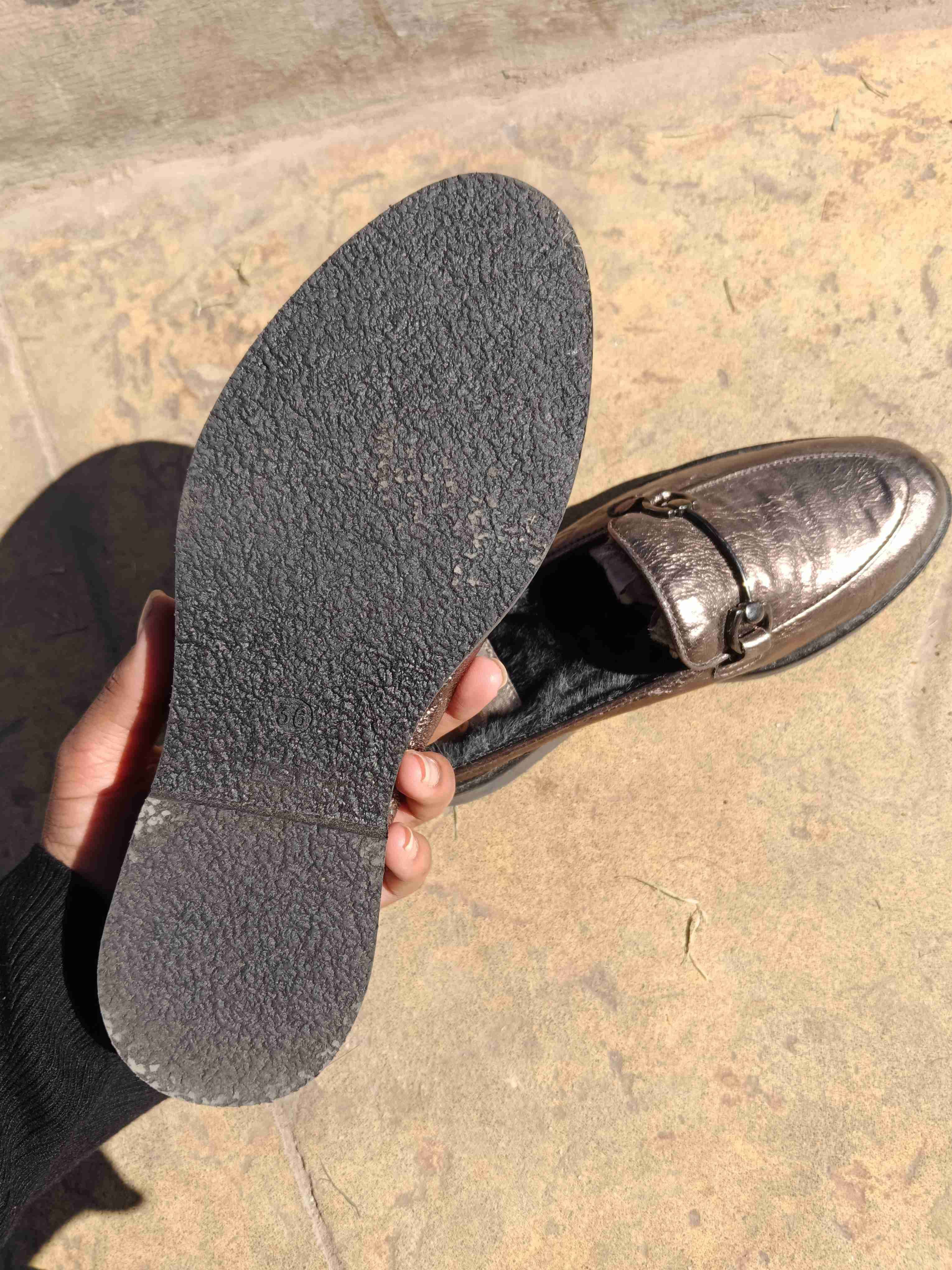 Mocasines de cuero con forro peludo - miniatura 3